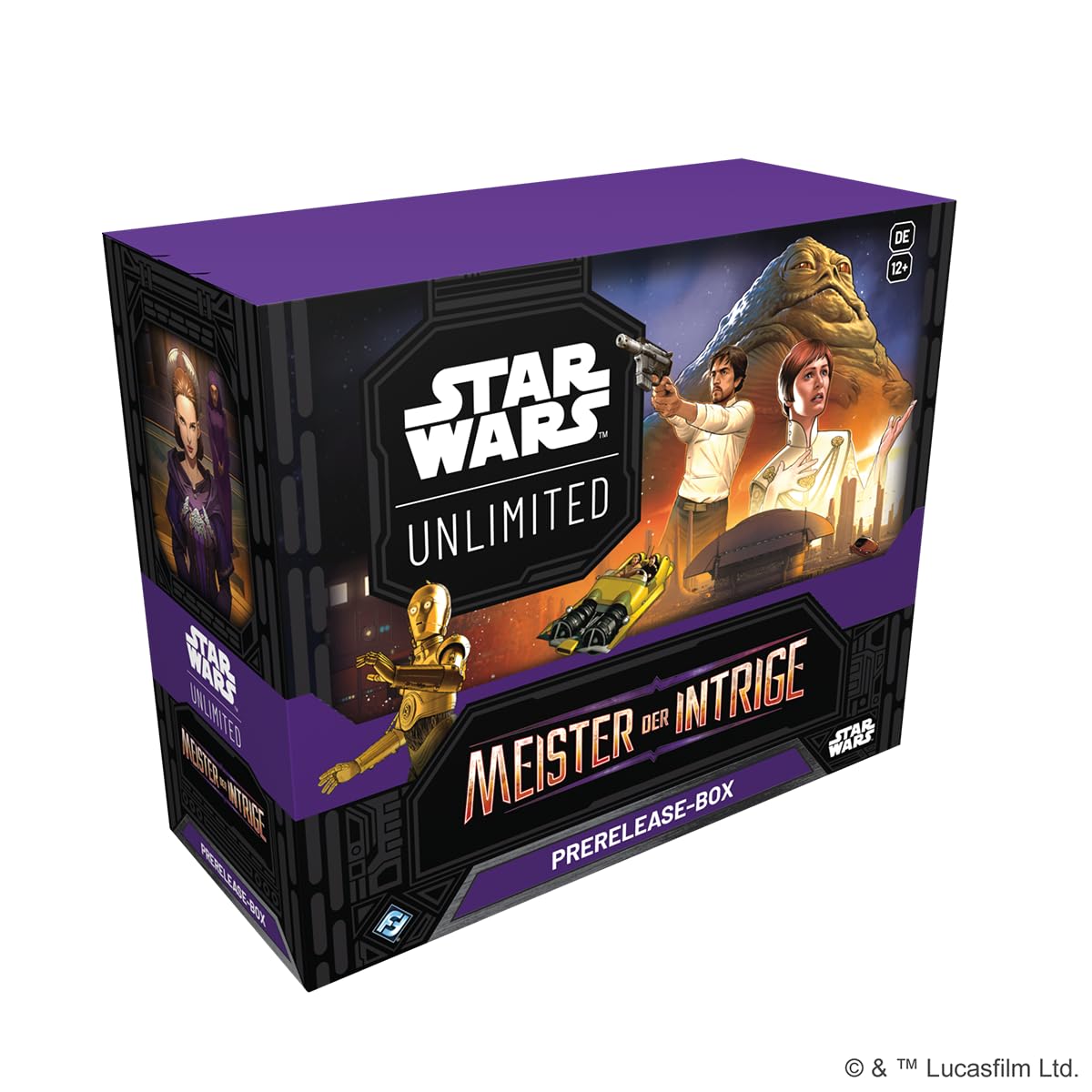 Asmodee - FFG - Star Wars: Unlimited Trading Card Game - Mistrz Intrygi - Pre Release Box (6 Booster Packs) - TCG dla dzieci i dorosłych, w wieku 12+, 2+ graczy, 20 minut, niemiecki
