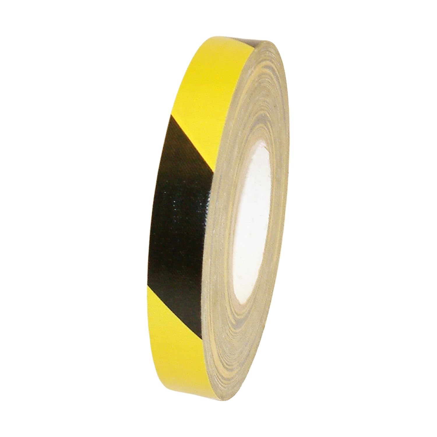 J.V. Converting JVCC Hazard Duct Tape (HZ-DT1), 1 in. x 60 yds. (Black with Yellow Stripes)