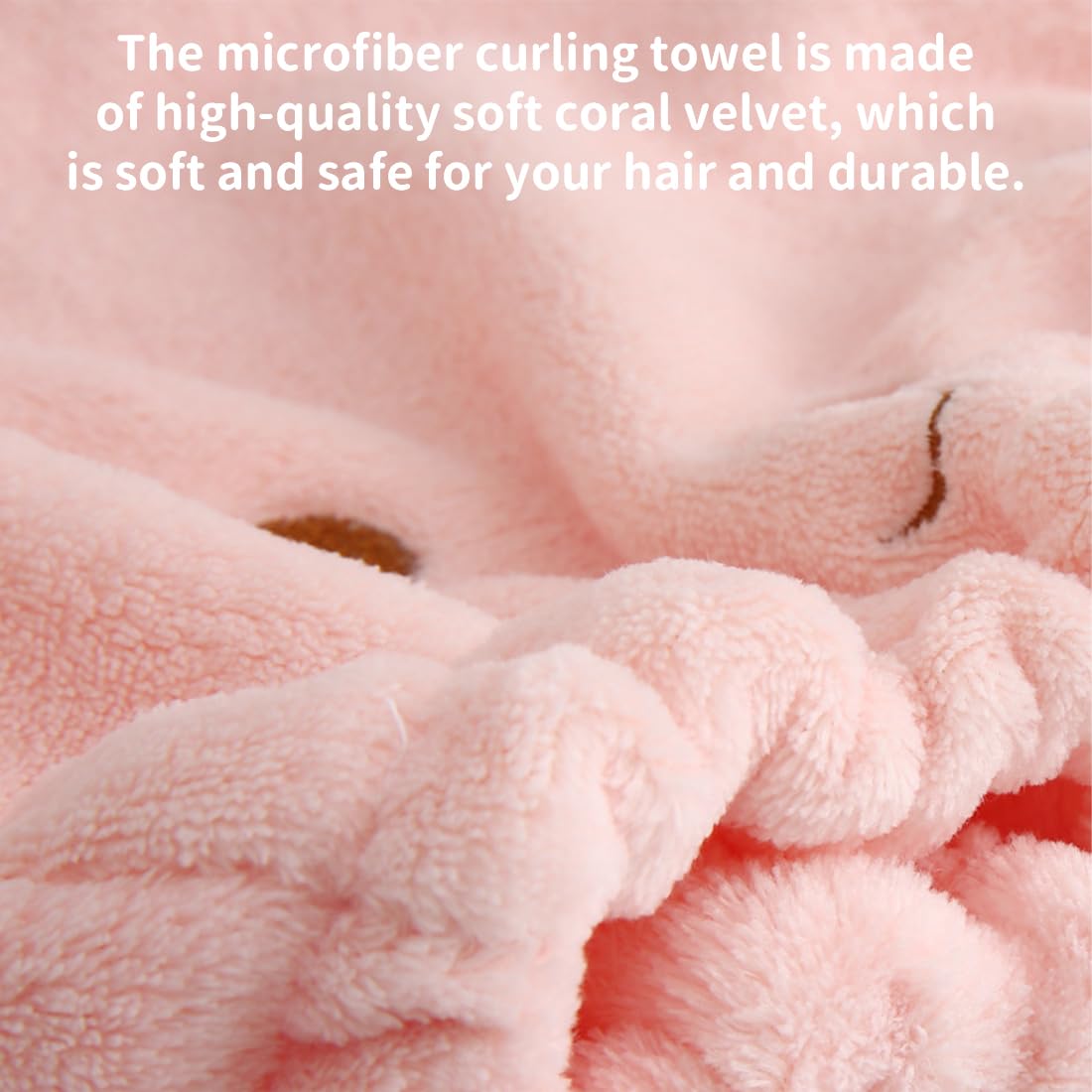 Set di 2 turbanti per capelli Asciugamano in microfibra ad asciugatura rapida per capelli, donne e bambini - Cappuccio a turbante come asciugamano per capelli per bagno e sauna