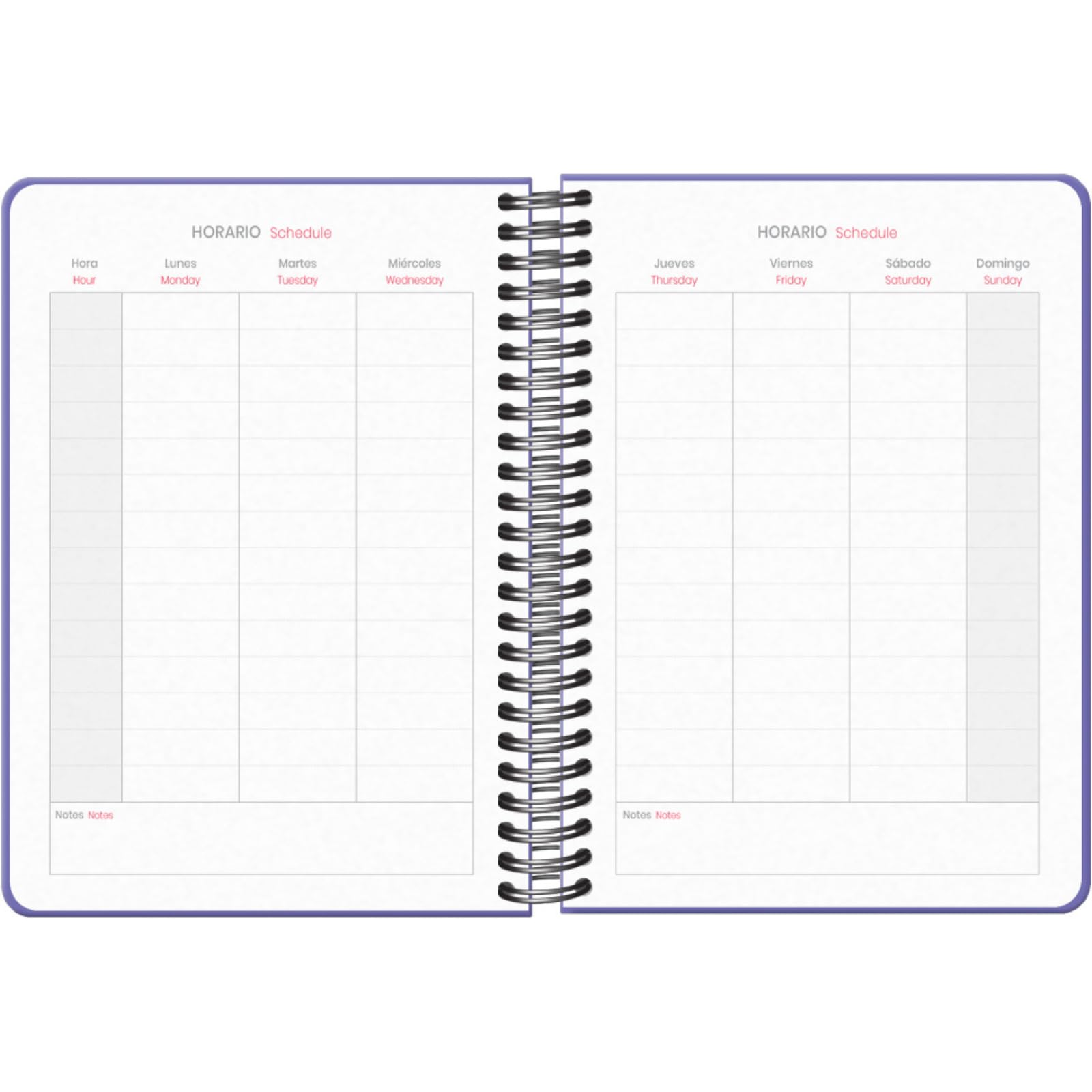 Dohe, School Planner 2025 2026, Week to View, A5 Size (15x21 cm), Spanish and English, Double Spiral Binding and Elastic Band - Image 3