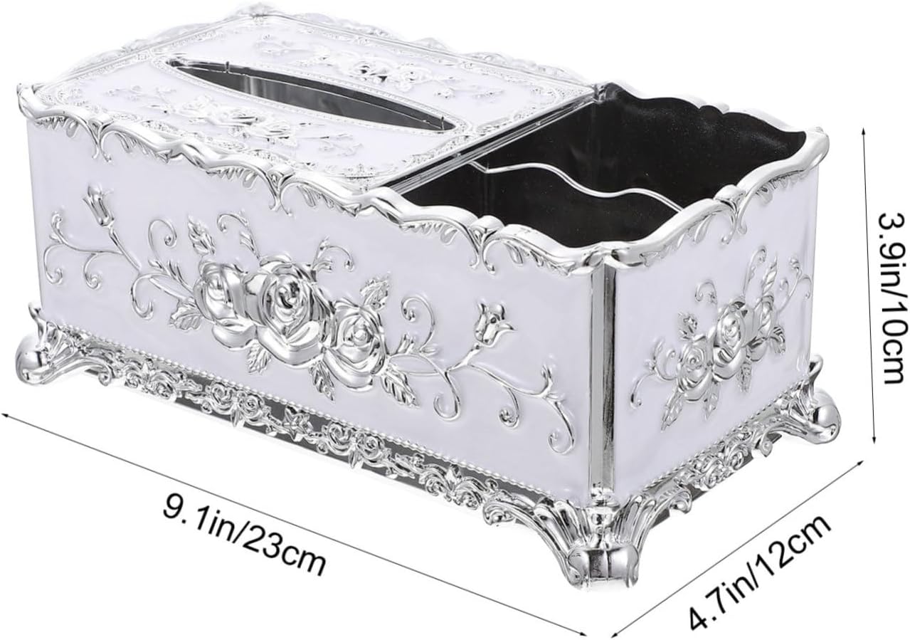 Safe Plastic Material Divided Tissue Box Storage Key Remote Control Organizer Napkin Box for Home Office Car