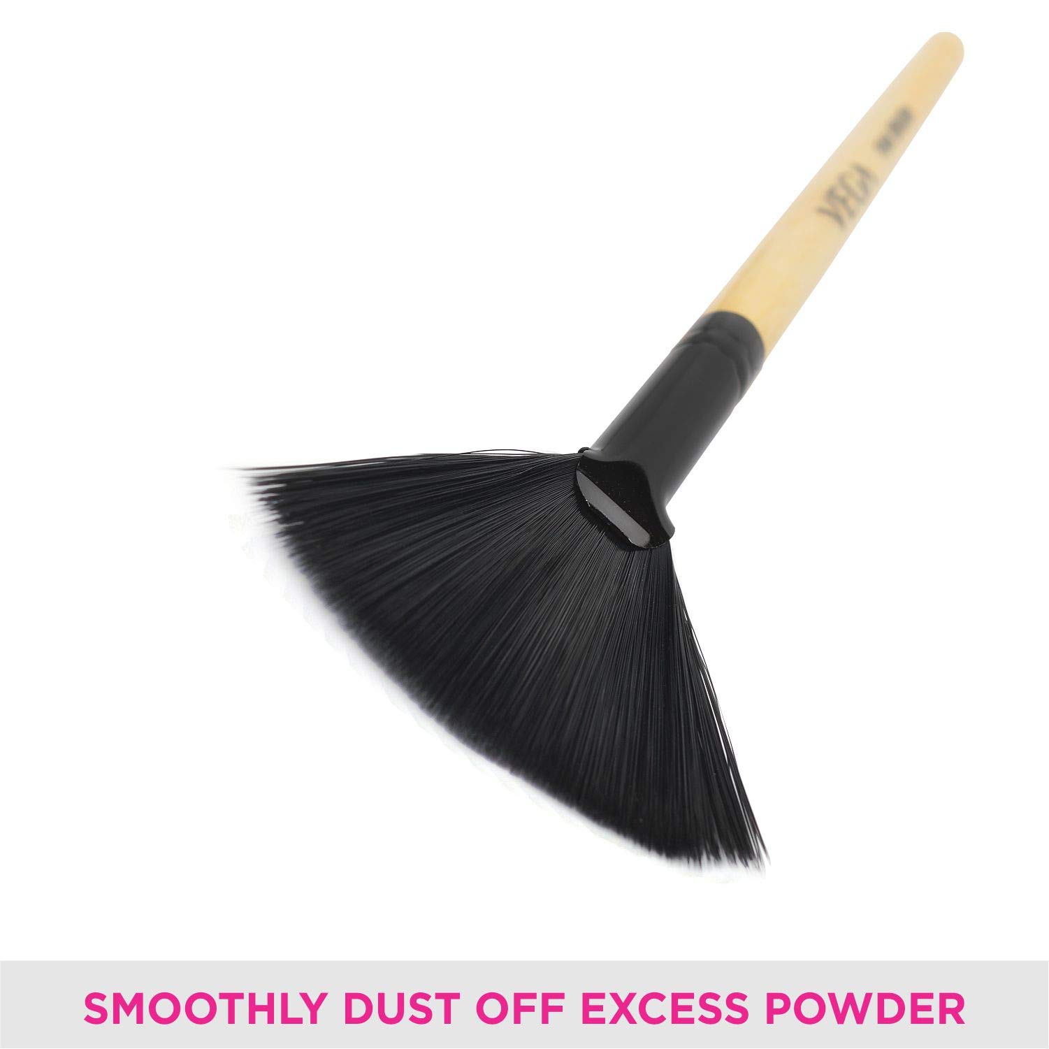 VEGA Fan Makeup Brush, (EV-11) - Wooden 3