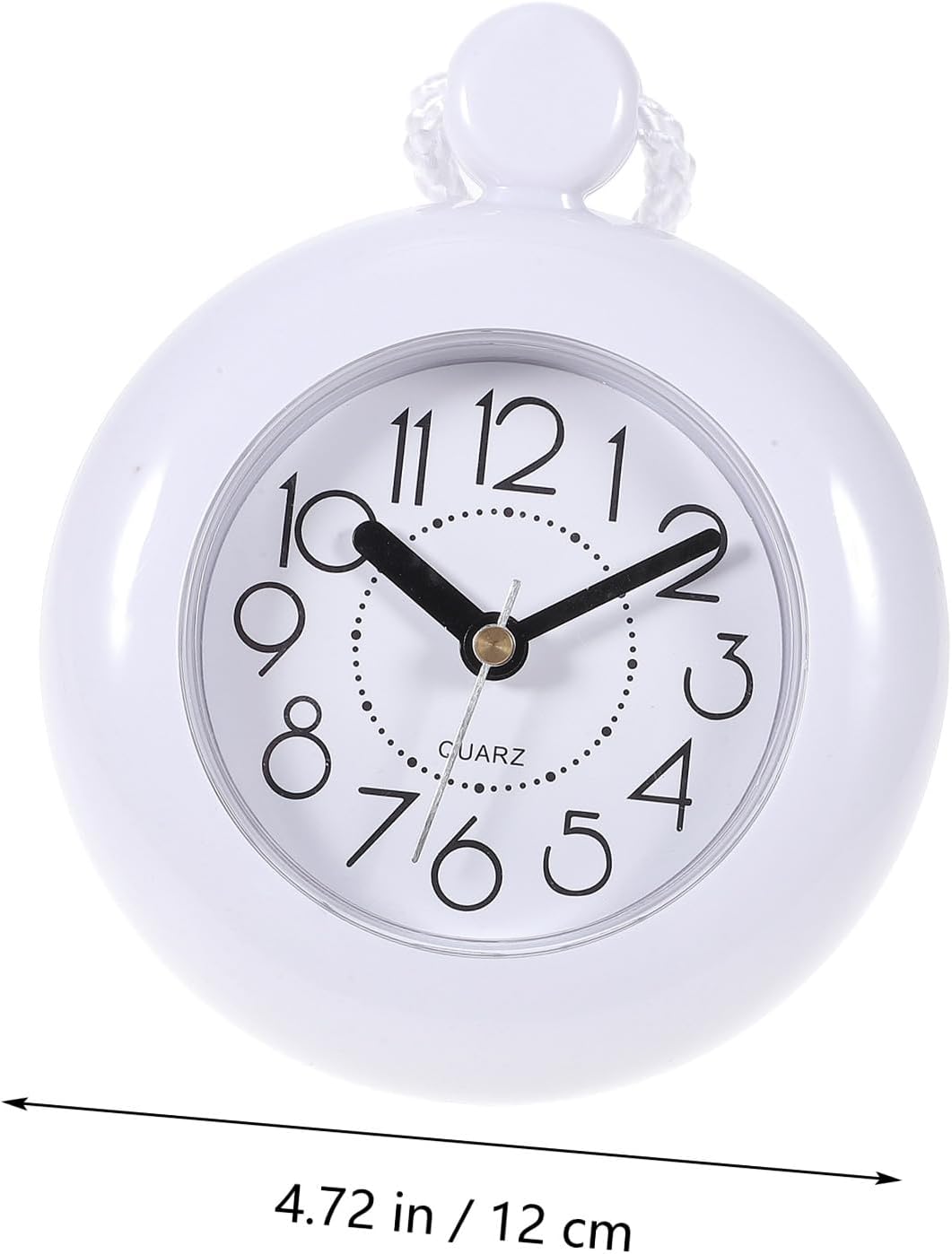 SUPVOX Waterproof Bathroom Wall Hanging Clock Mute Non-Battery Analog Clock Simple Design for Shower and Home Décor