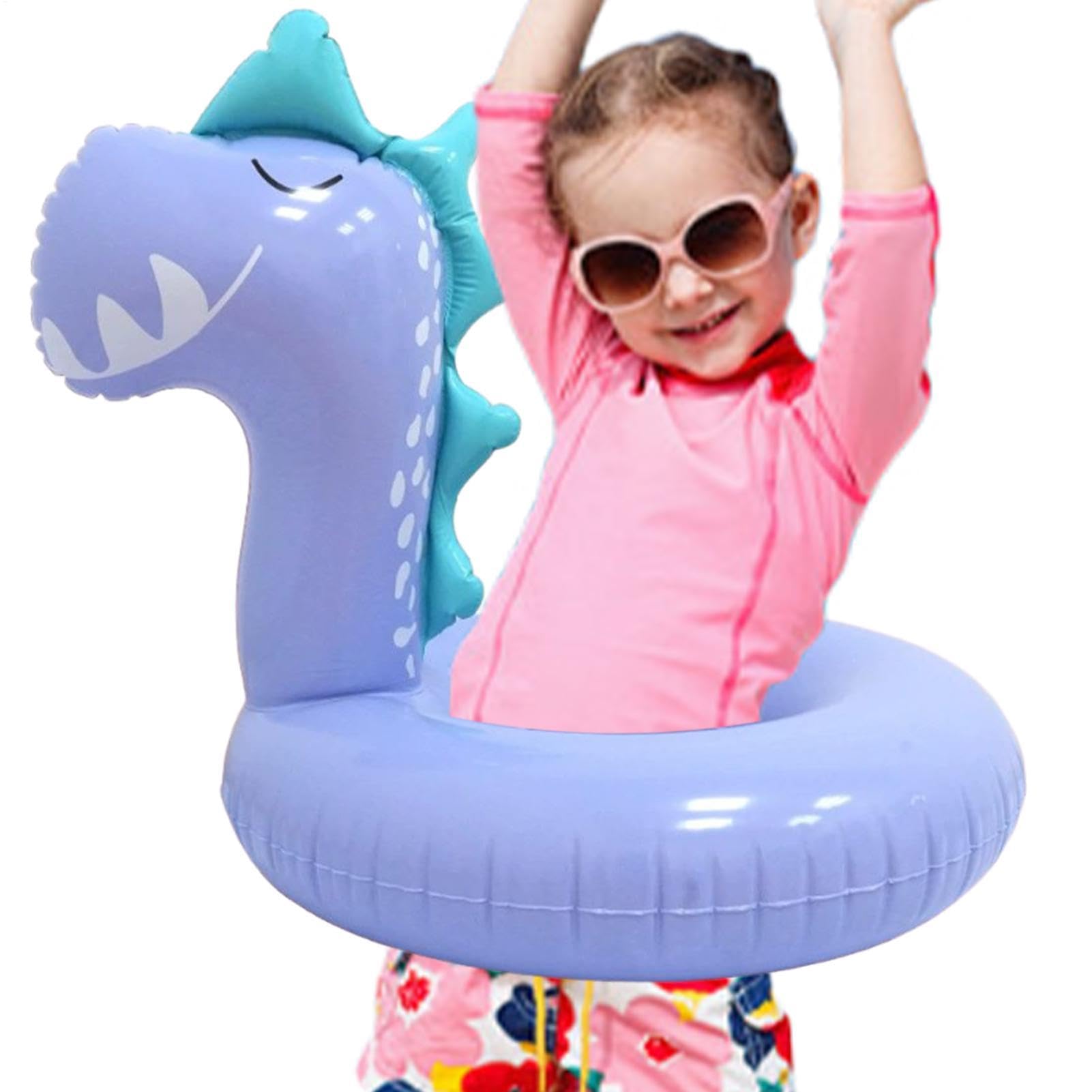 Flotador inflable para bebés con diseño de dinosaurio para piscina infantil 7
