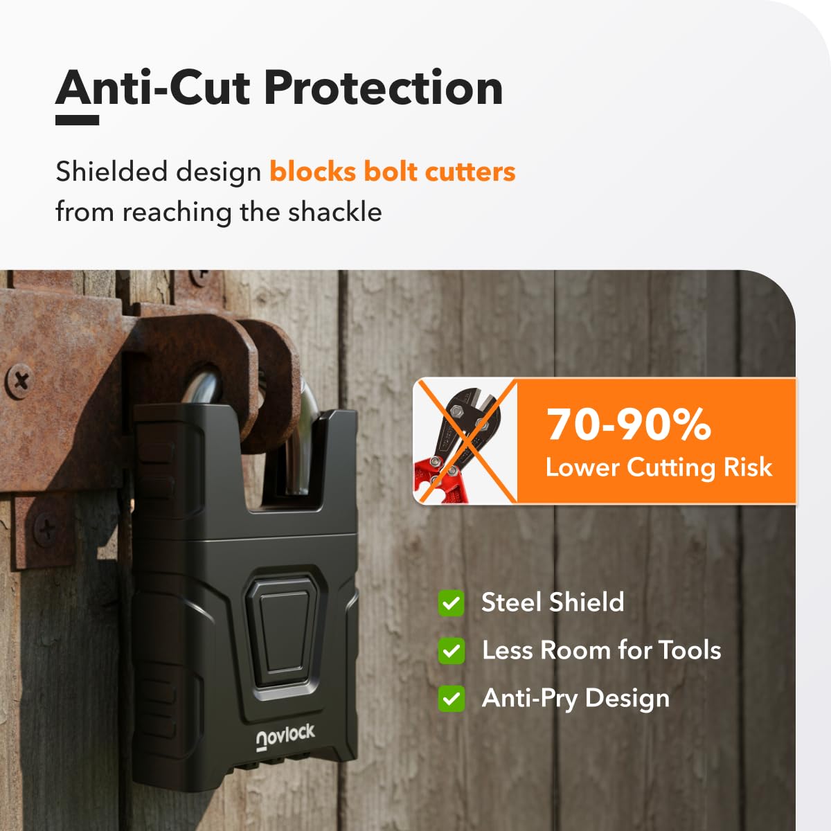 NOVLOCK Cijferslot voor buiten – Weerbestendig heavy-duty combinatieslot met snijbestendige beugel van 8 mm dik – Ideaal slot voor hekken, tuin, poorten, schuren, kasten, kluisjes – 2 Stuks, Zilver NOVLOCK Cijferslot voor buiten – Weerbestendig heavy-duty combinatieslot met snijbestendige beugel van 8 mm dik – Ideaal slot voor hekken, tuin, poorten, schuren, kasten, kluisjes – 2 Stuks, Zilver