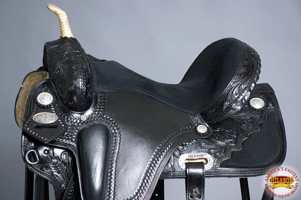 HILASON Flex Tree Western Horse Saddle American Leather Trail Barrel Racing by