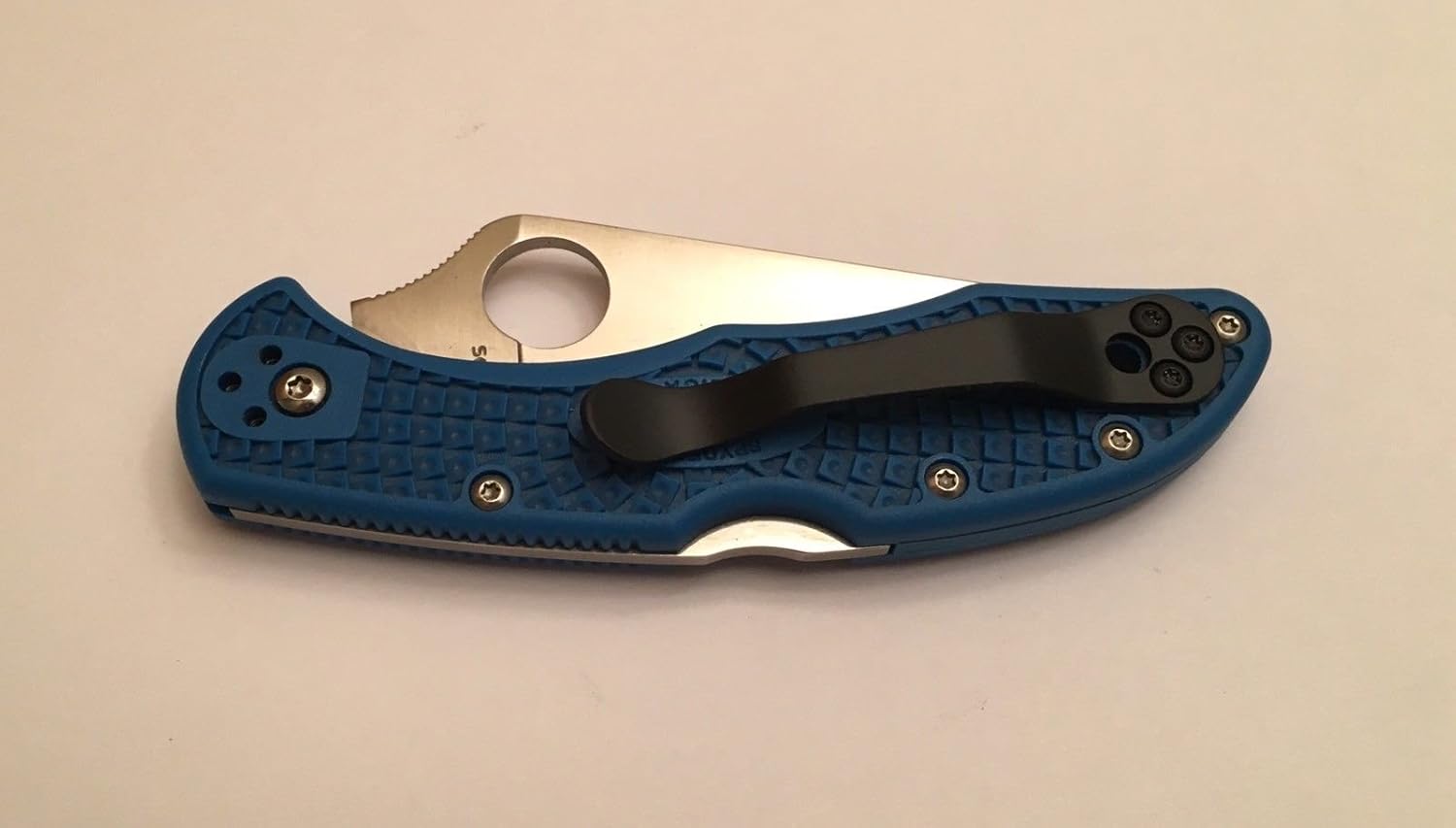 Matte Black Titanium Pocket Clip compatible with Spyderco Native 5 G10 Stretch Matriarch Delica 4 Endura 4