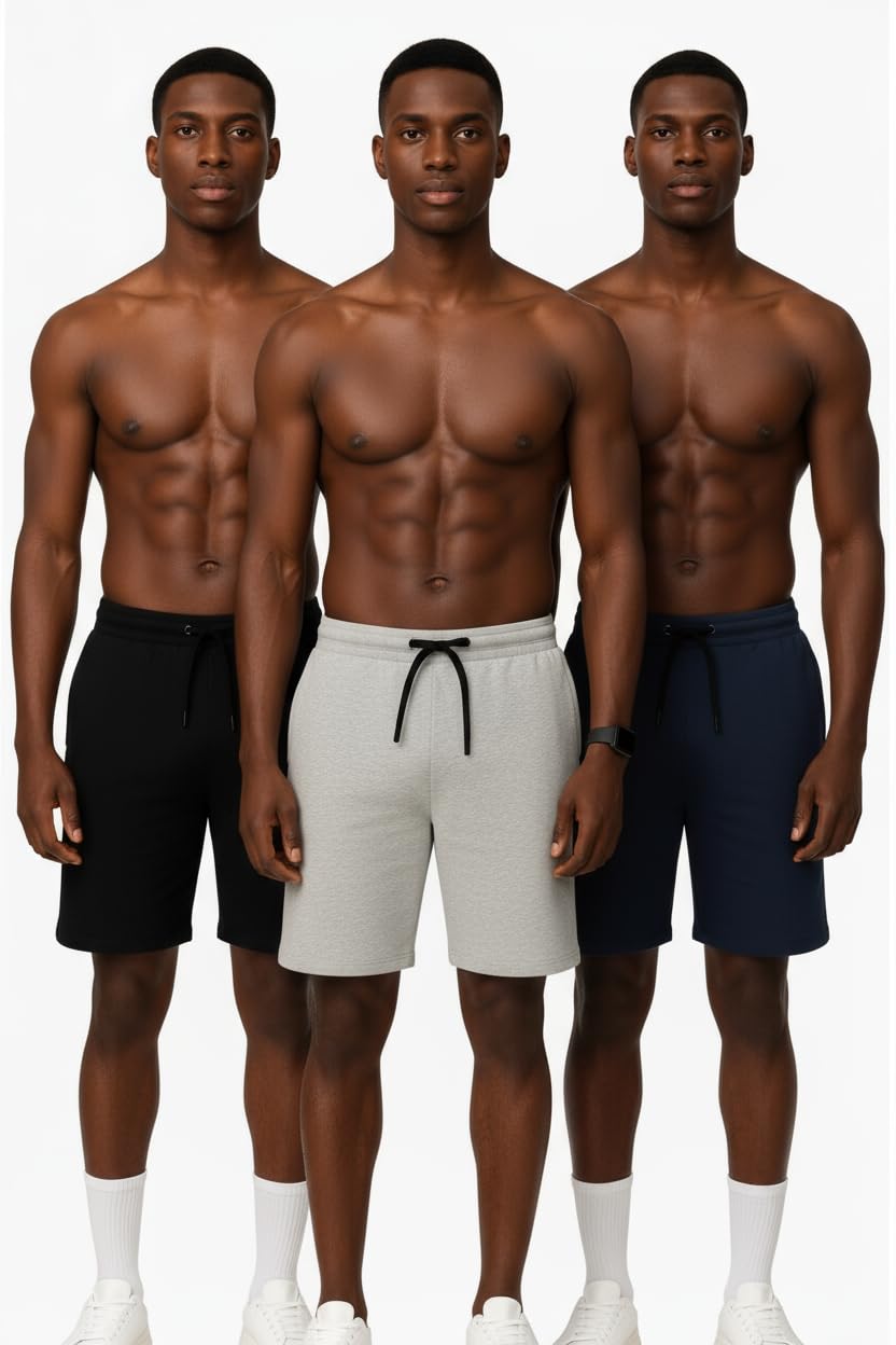 AD2CART Men's Cotton Casual Night Zip Pocket Bermuda Shorts Man Men Combo Pack of 3 R001 VA17 Black XS 1