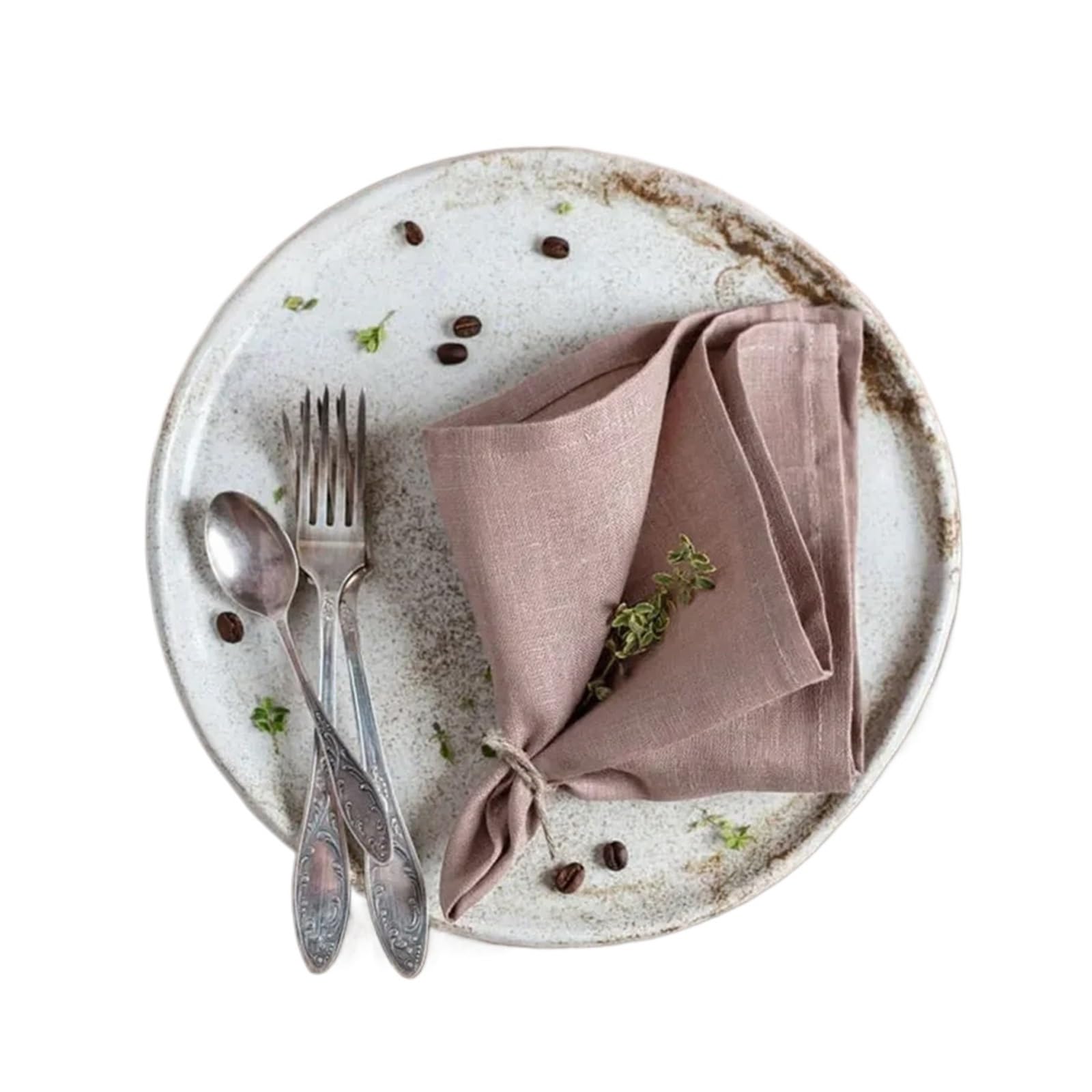 Napkins Cloth Linen Napkins Restaurant Wedding Dinner Solid Color Cloth Pure Classical Custom Home Table Napkin(Color07-40X40CM-4pcs)