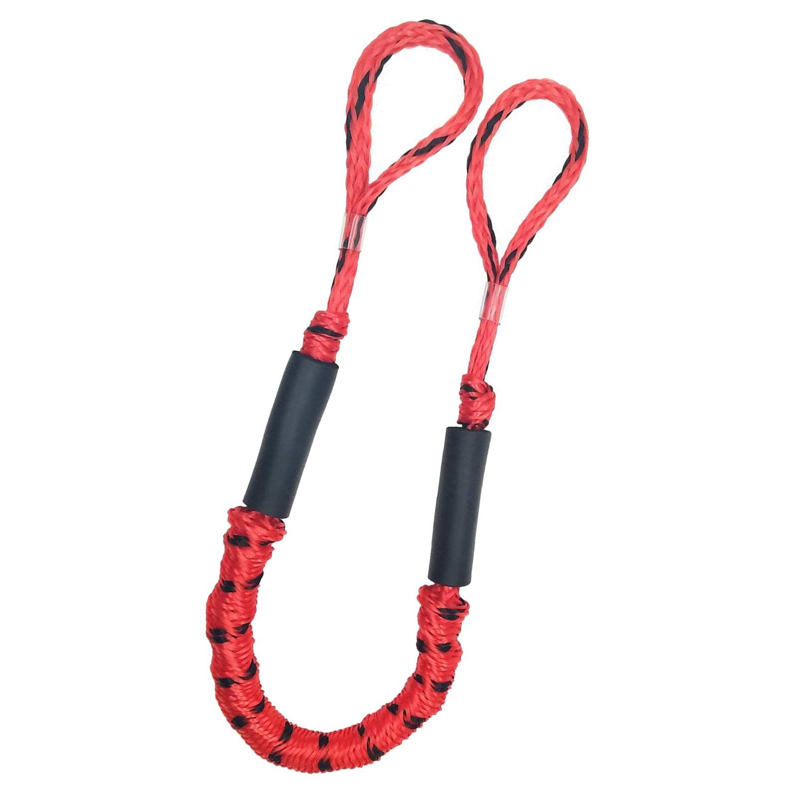 Jfgctyhxy Red Black Dots Bungee Dock Line Stretchable Mooring Rope Boat Anchor(Red Black Dots)