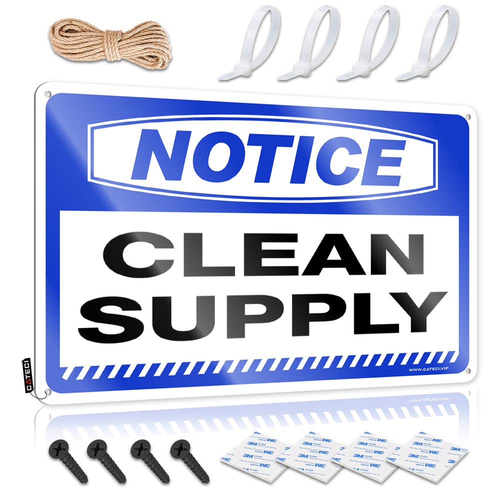 Notice Clean Supply Fluffy Decaor - Funny Vintage Signs Gift For Her Hanging Wall Decor(30X40CM)