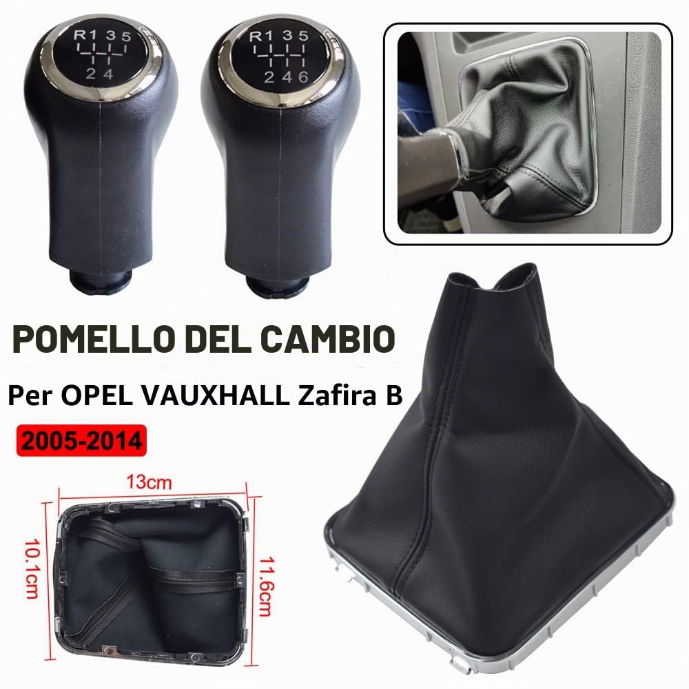 Per OPEL -Vauxhall -Zafira -B 2005 2006-2014 Pomello del cambio 6 marce Gioco R sulla parte superiore