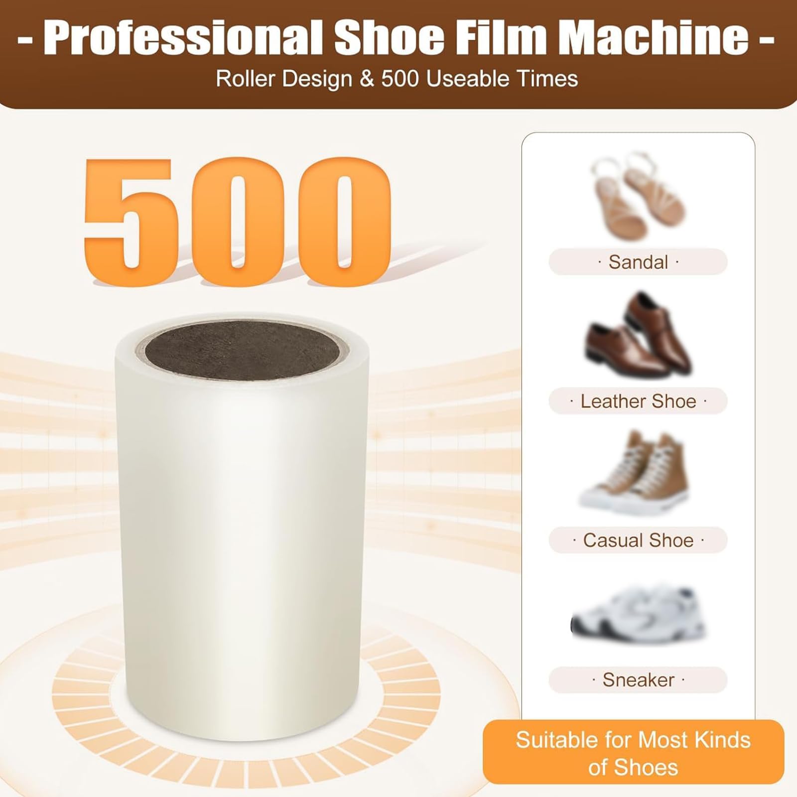 MRKU Dispensador automático de cubrezapatos con película de PE, Protector de Suelo Manos Libres para el hogar, la Oficina y la clínica.