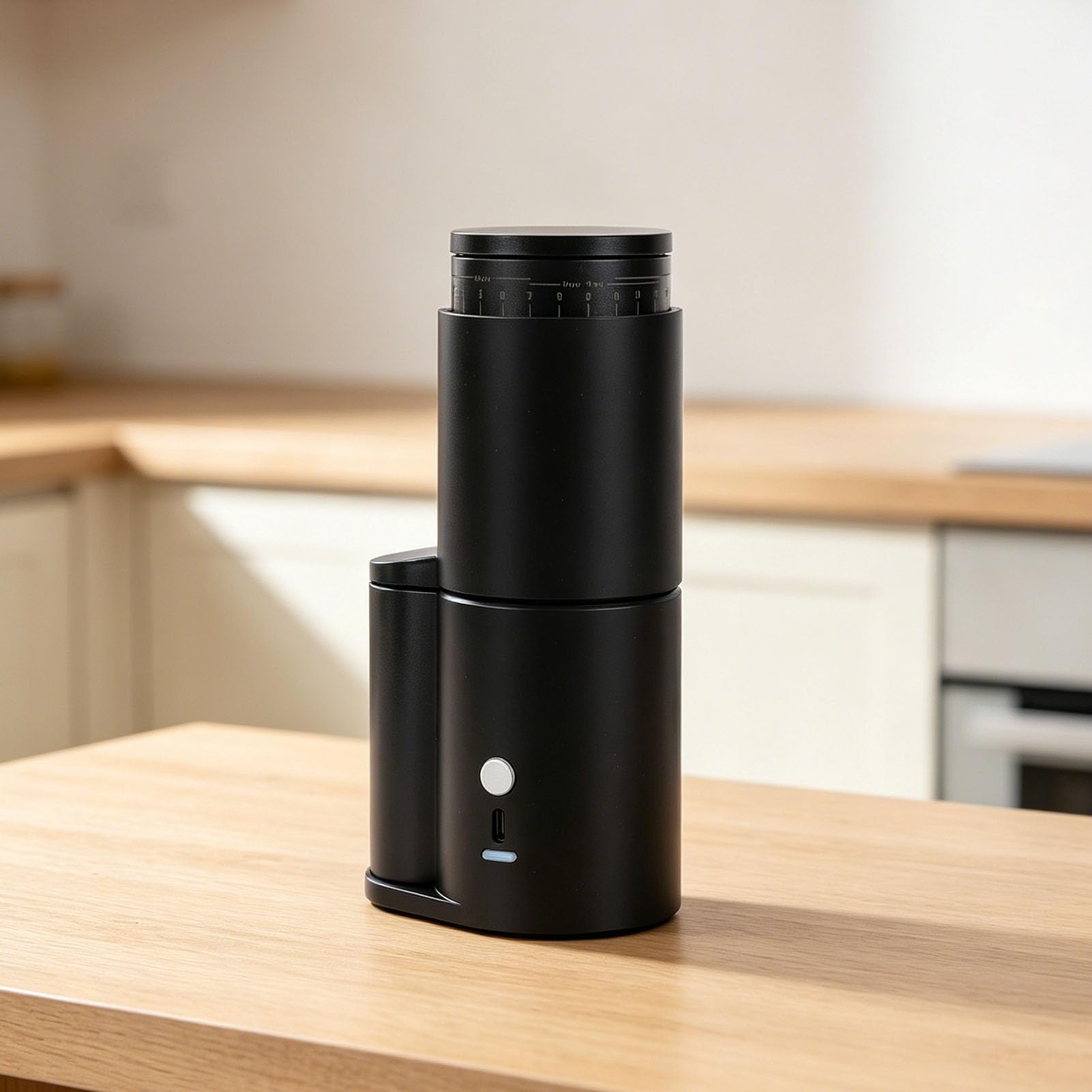 Molinillo de café Eléctrico, Molinillo Portátil Antistático con | Construcción de Acero Inoxidable, Recargable por USB, 25 G, Molido fino.