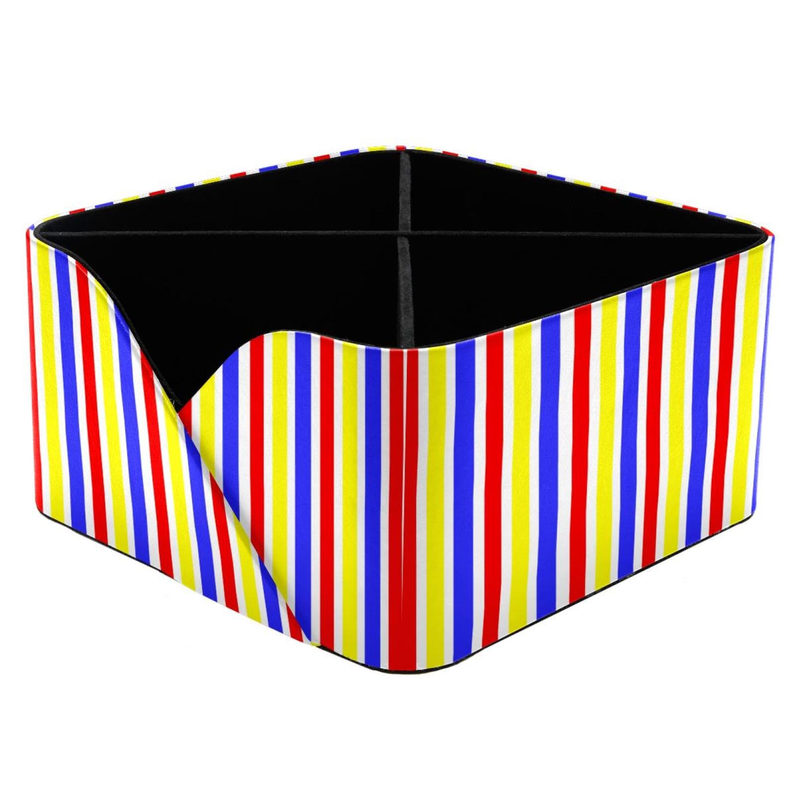 Organiseur de bureau vertical en maille rayée à 4 compartiments pour stylos