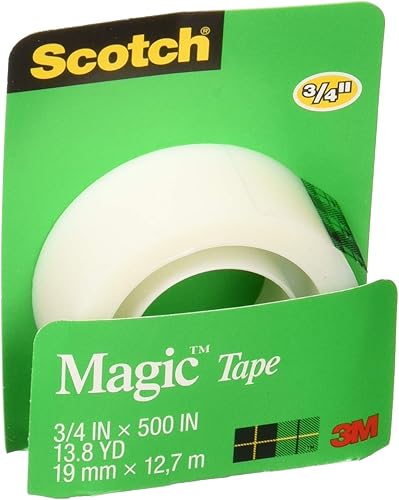 Scotch Brand 3M 205 - Recambio de cinta mágica, 34 x 500 pulgadas (paquete de 6)