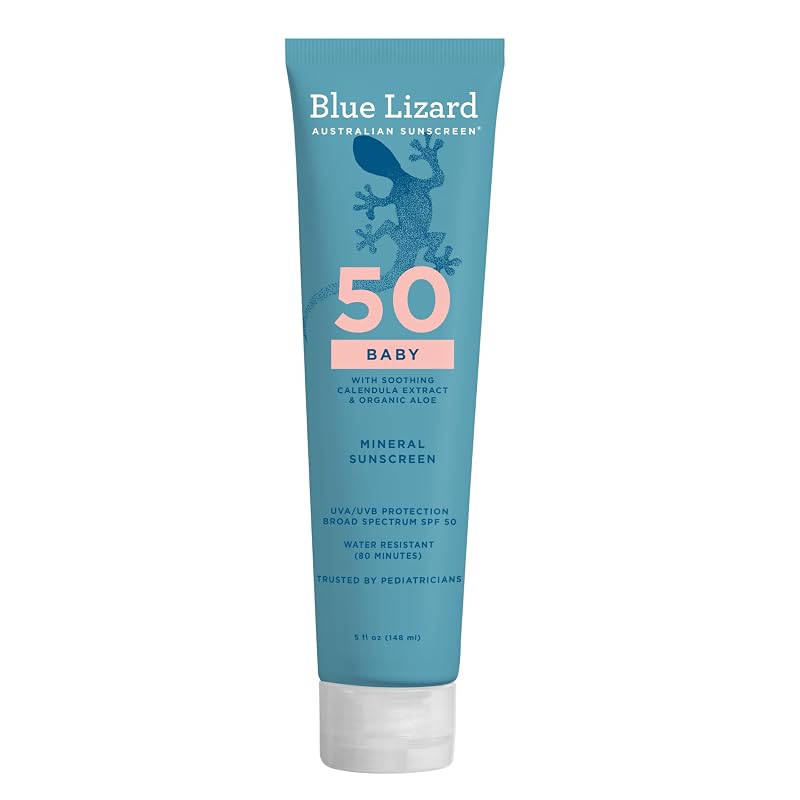 BLUE LIZARD Protetor solar mineral infantil com óxido de zinco FPS 50+, tubo de 148 mL