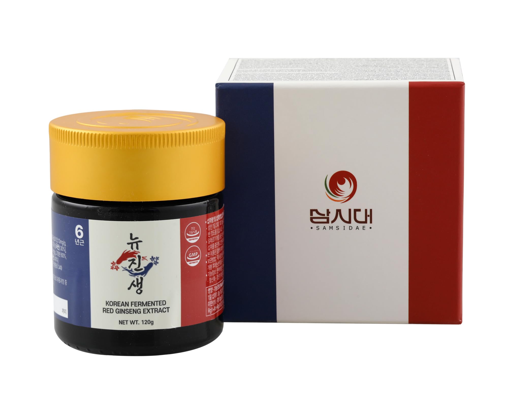 SAMSIDAE – New Ginseng Rouge Coréen Fermenté, Extrait Concentré 120g, Double Formule Innovante (Classique + Fermenté), Racines de 6 ans, Haute Teneur en Ginsénosides 11 mg/g, Cure de 4 mois