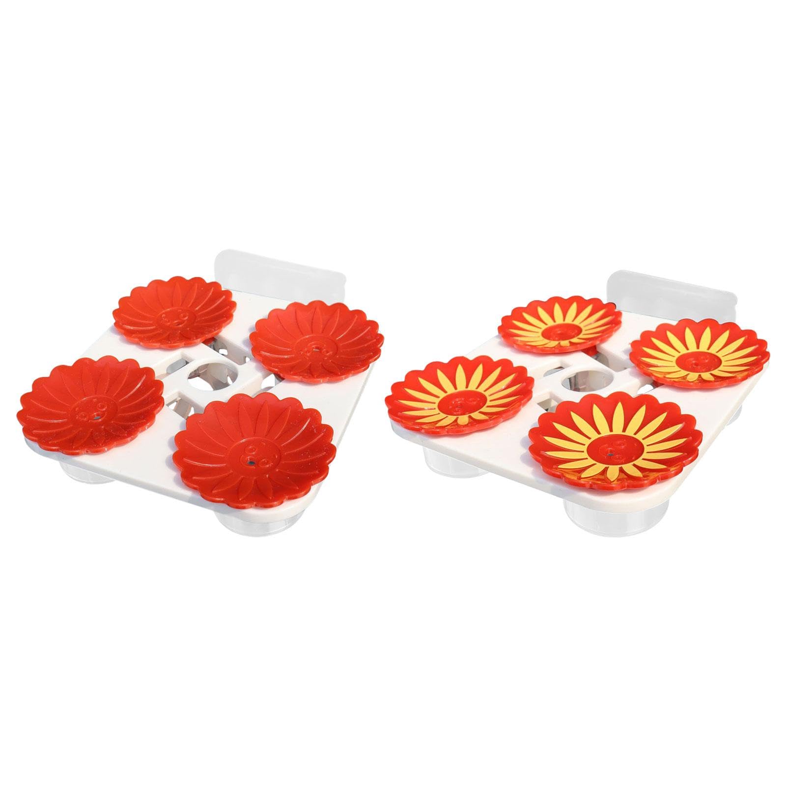 SAZ DEKOR Window Hummingbird Feeders Compact Bird Feeder Leakproof Bird Water Feeder Red