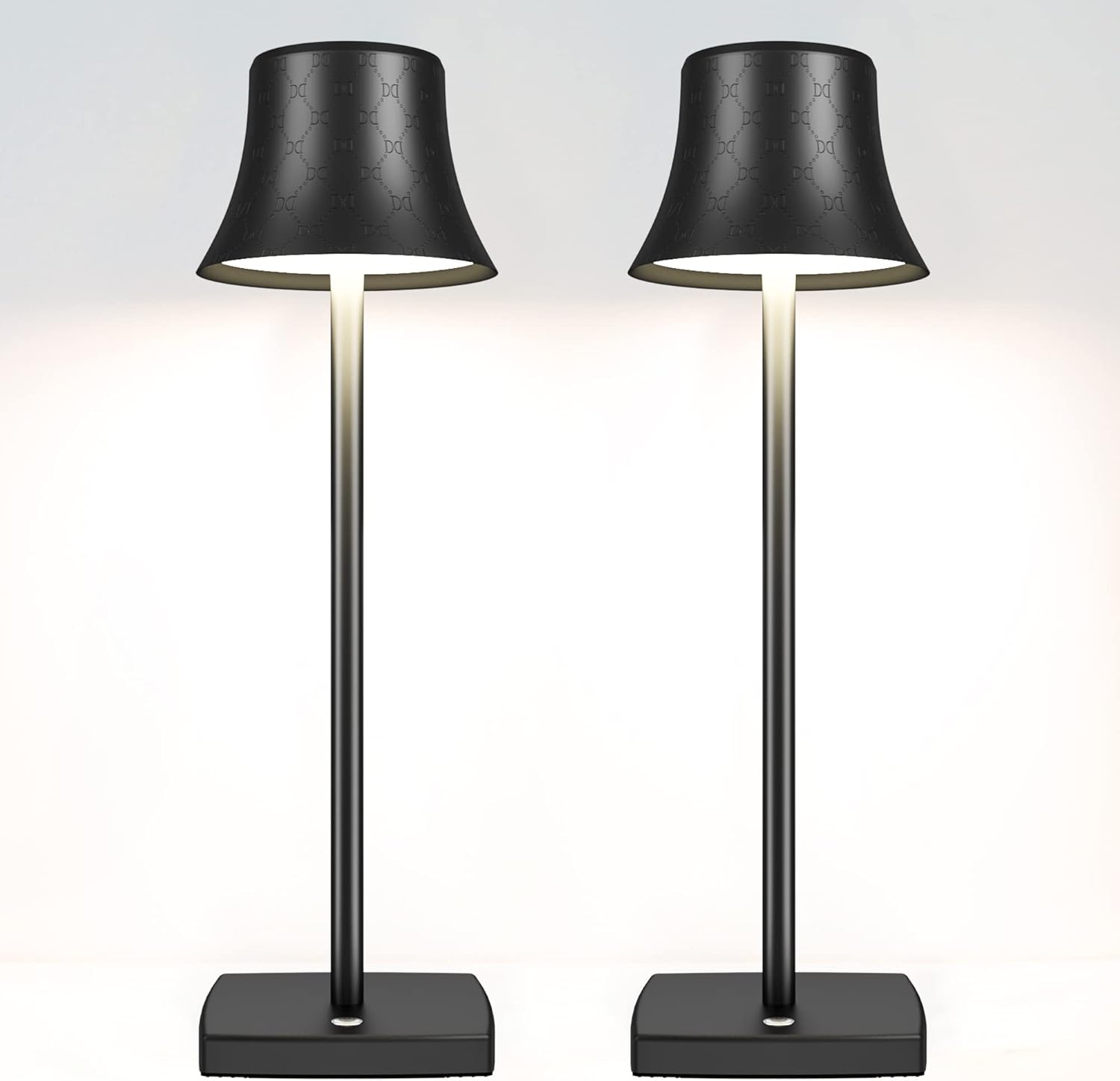 JALVDE Battery Powered Table Lamp, Rechargeable Cordless LED Desk Lamp