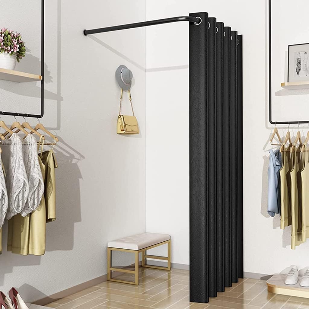 Dressing Room Portable Changing Room L Type Metal Dressing Room with Shading Fabric Cloth Locker Room Clothing Store Fashion Changing Room Save Space