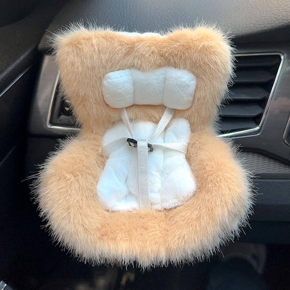 Car Seat for 17cm La-bubu Dolls, Car Seat Vent Clip for 10-17CM Dolls, Cute Safety Carseat with Soft Cushion for Blind Box Doll Fans/Collectors, Cars Air Vent Decoration โ image 1