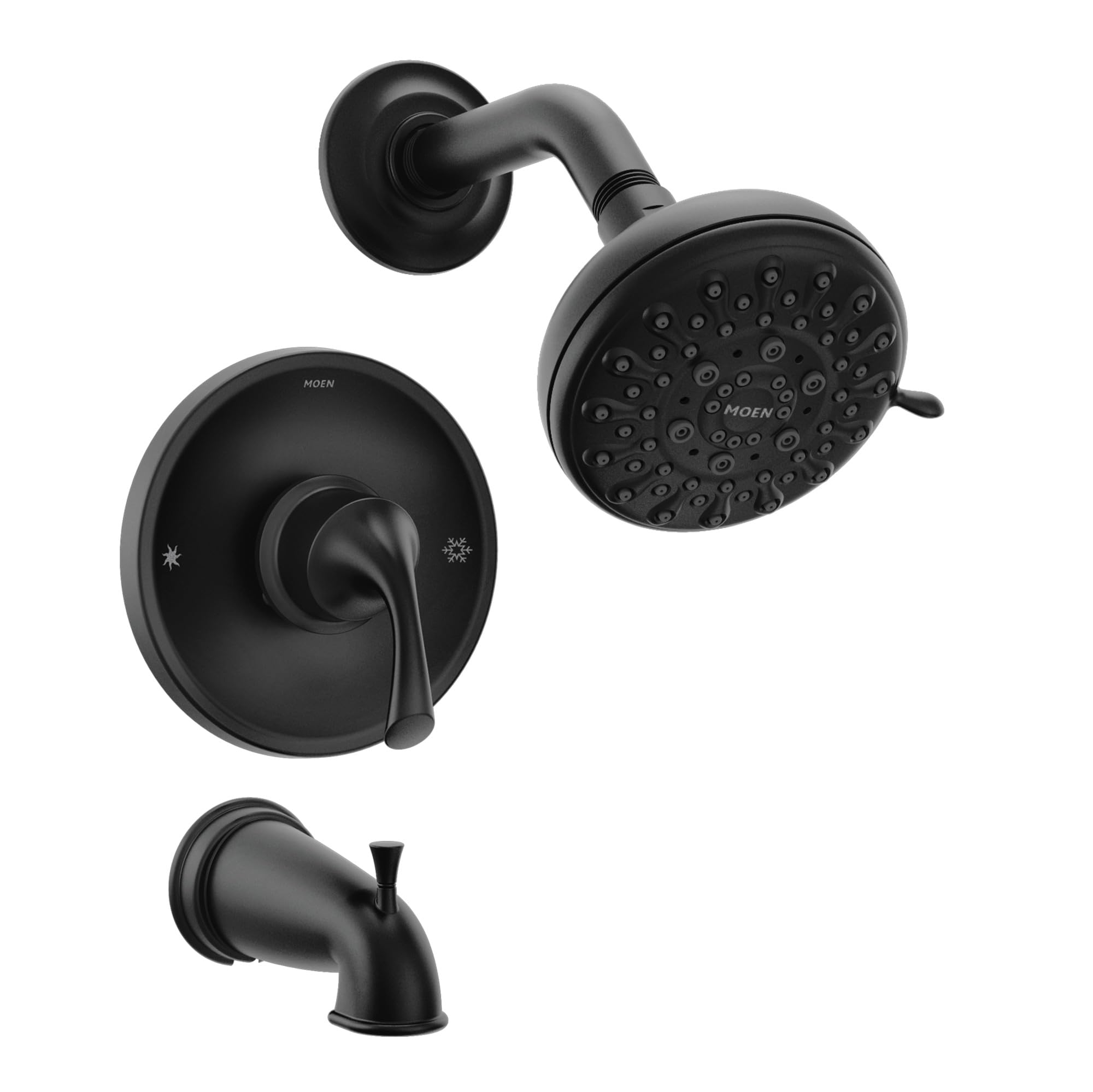 Moen Idora Matte Black Posi-Temp Tub and Shower with Valve