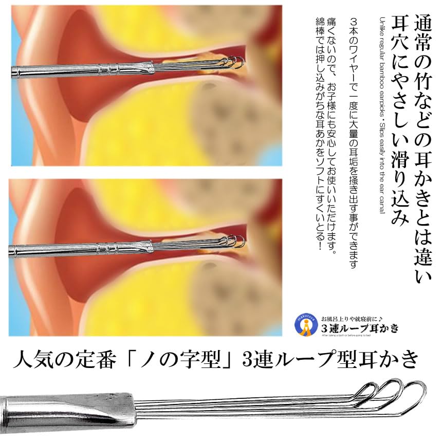 Amazon.co.jp: MAKOTOYA 3ROOPMI 3-Row Loop Wire Ear Picks, Sneak
