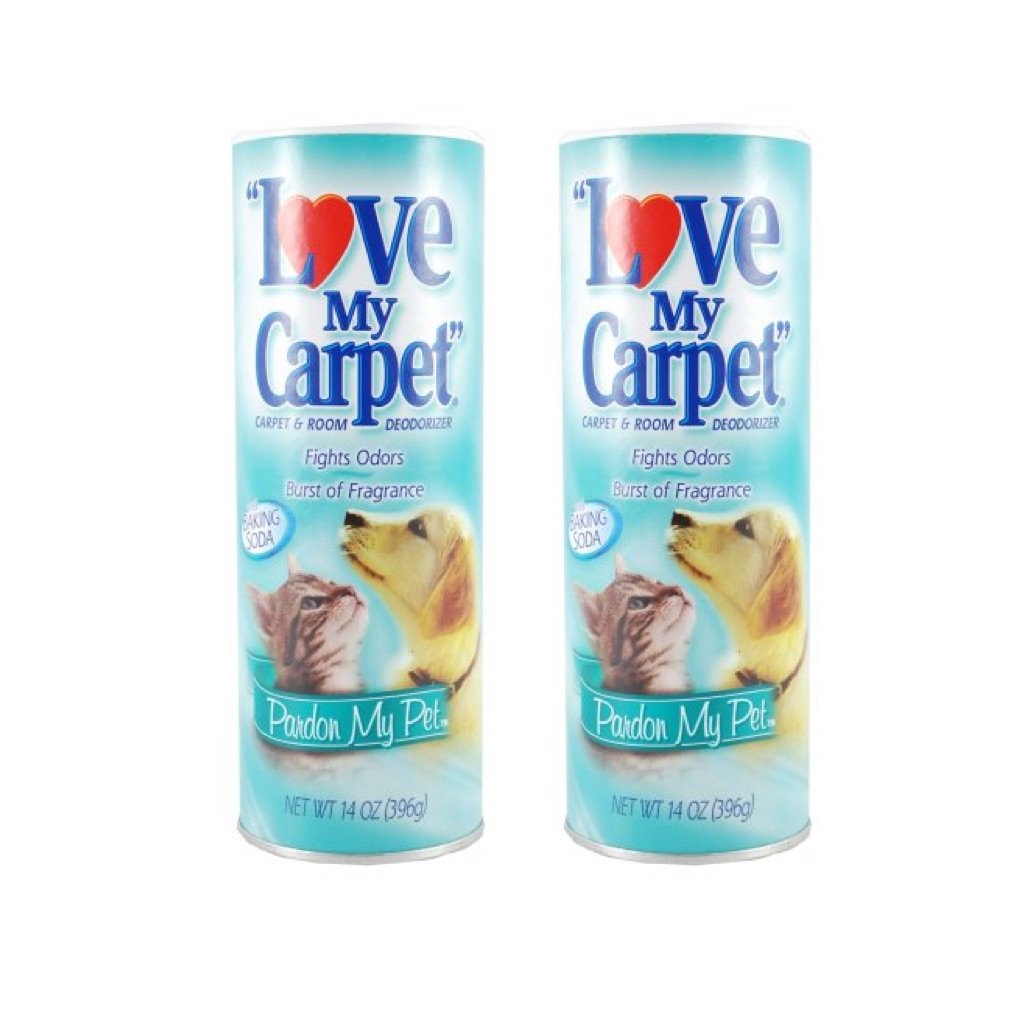 LOVE MY CARPET 2-in-1 Carpet & Room Deodorizer (Pardon My Pet, 2-PACK)