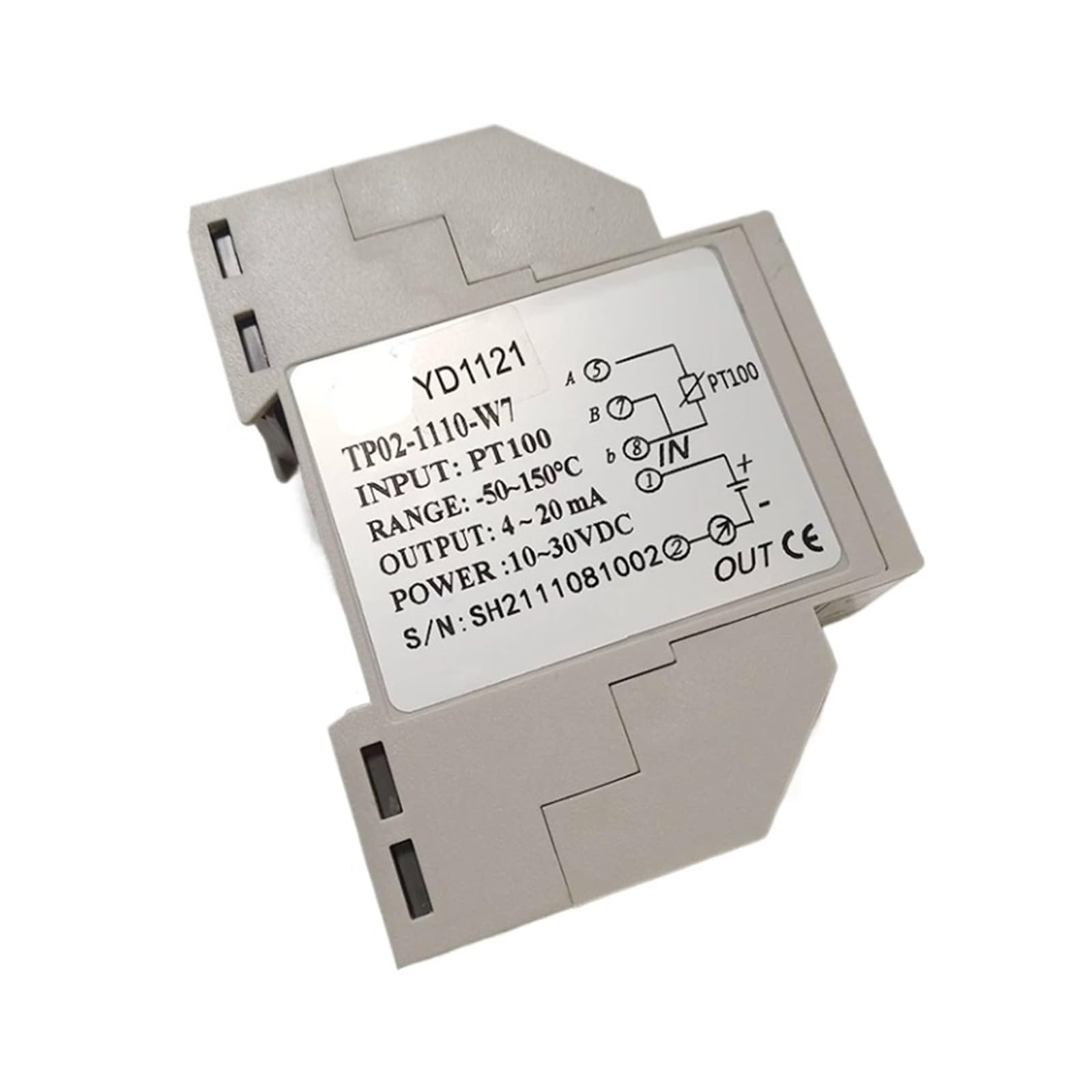 Sensor de temperatura TP02-1110-W7-50-150 ℃ Transmisor de temperatura en carril DIN