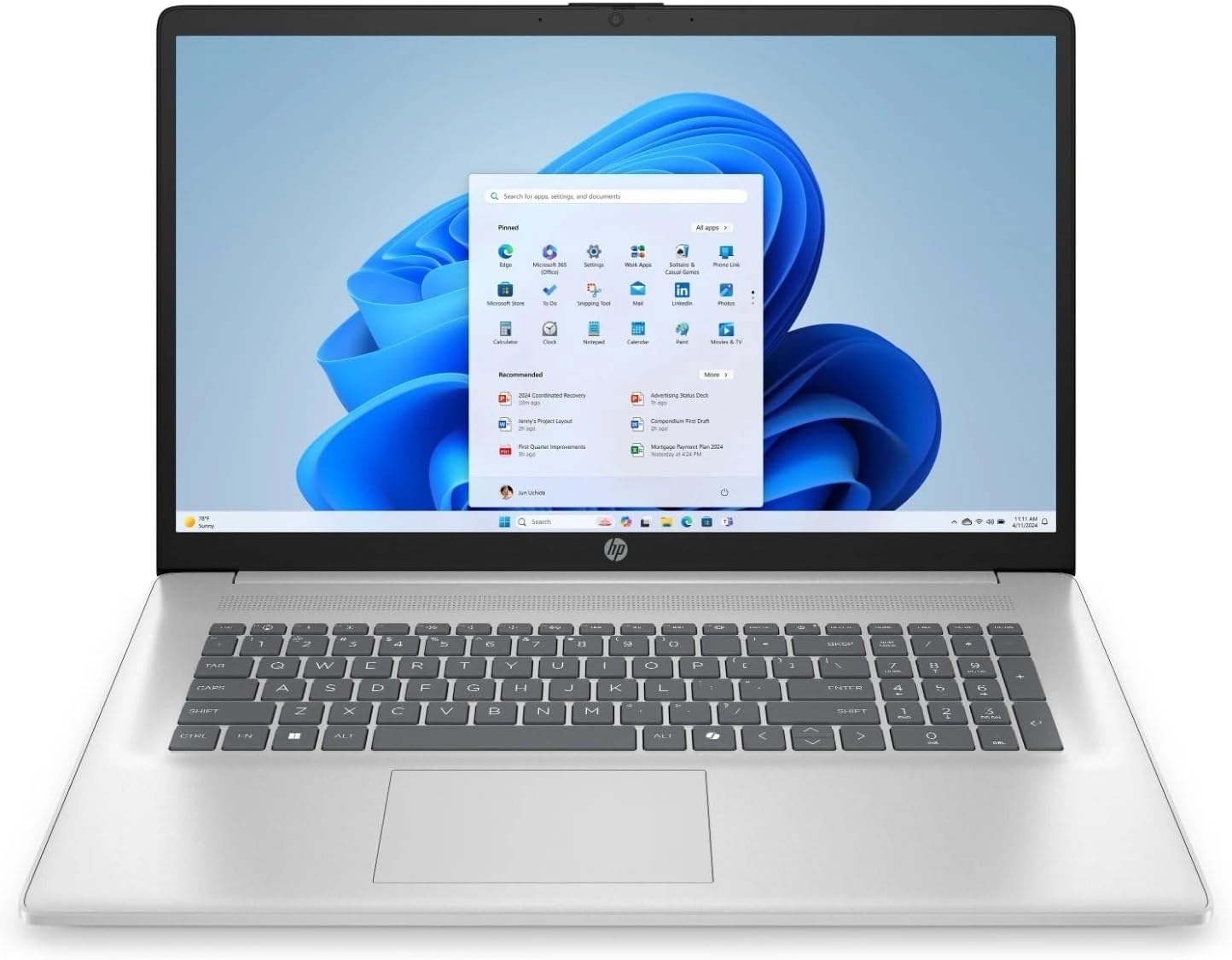 HP 17 inch laptops, AMD Ryzen 5 7430U(Beats i7-1255U), 20GB RAM 512GB SSD, 17.3" FHD IPS, Office 365 for the Web, Copilot AI, HDMI, Wi-Fi 6 & BT 5.4, Windows 11 Pro, Accessory Kit