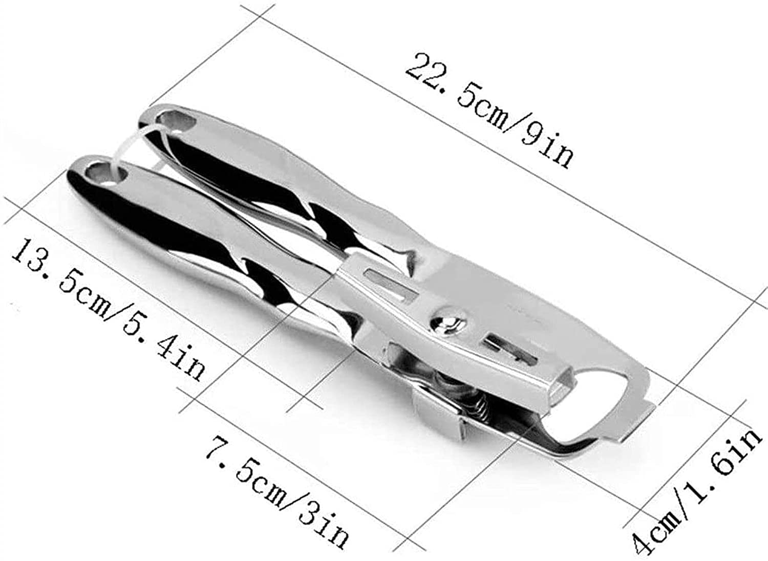 Apriscatole, apriscatole manuale 3 in 1 bordo liscio, apribottiglie impugnature ergonomiche antiscivolo, apriscatole leggero in acciaio inossidabile con lama affilata resistente per l'artrite degli