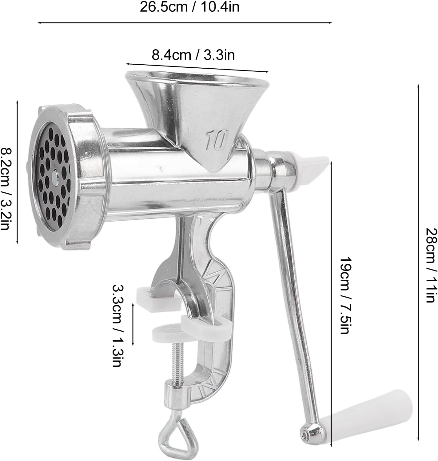 Manual Meat Grinder Meat Mincer Sausage Stuffer Large Heavy Duty Meat Filling Kitchen Machine Hand Crank Meat Sausage Filler Manual Mixer Grinder for Meat Sausage Cookies