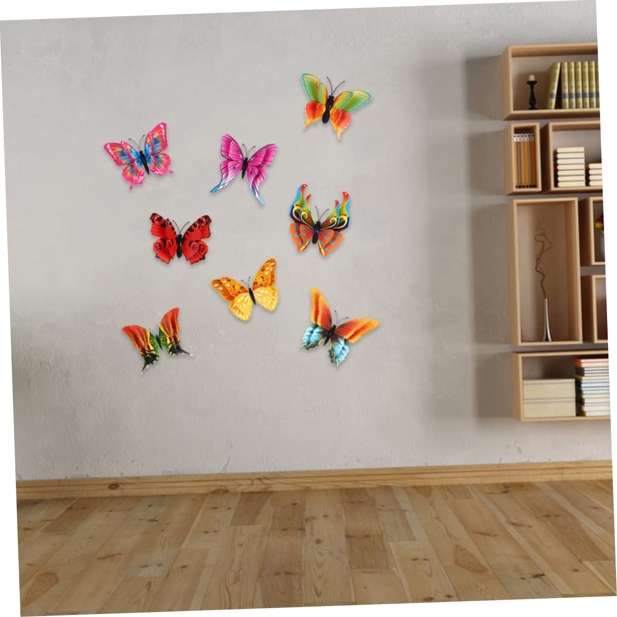 SHINEOFI 6 Set Adesivi Murali Farfalle Colorate Decorazioni Creative e Ufficio Facili da Applicare e Rimovibili per Superfici Lisce