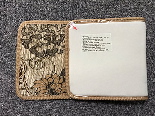 Seloom Carpet Stair Treads Non Slip 1 Piece Indoor Skid Resistant Stair Treads Rugs Rubber Backing,30"x8",Beige