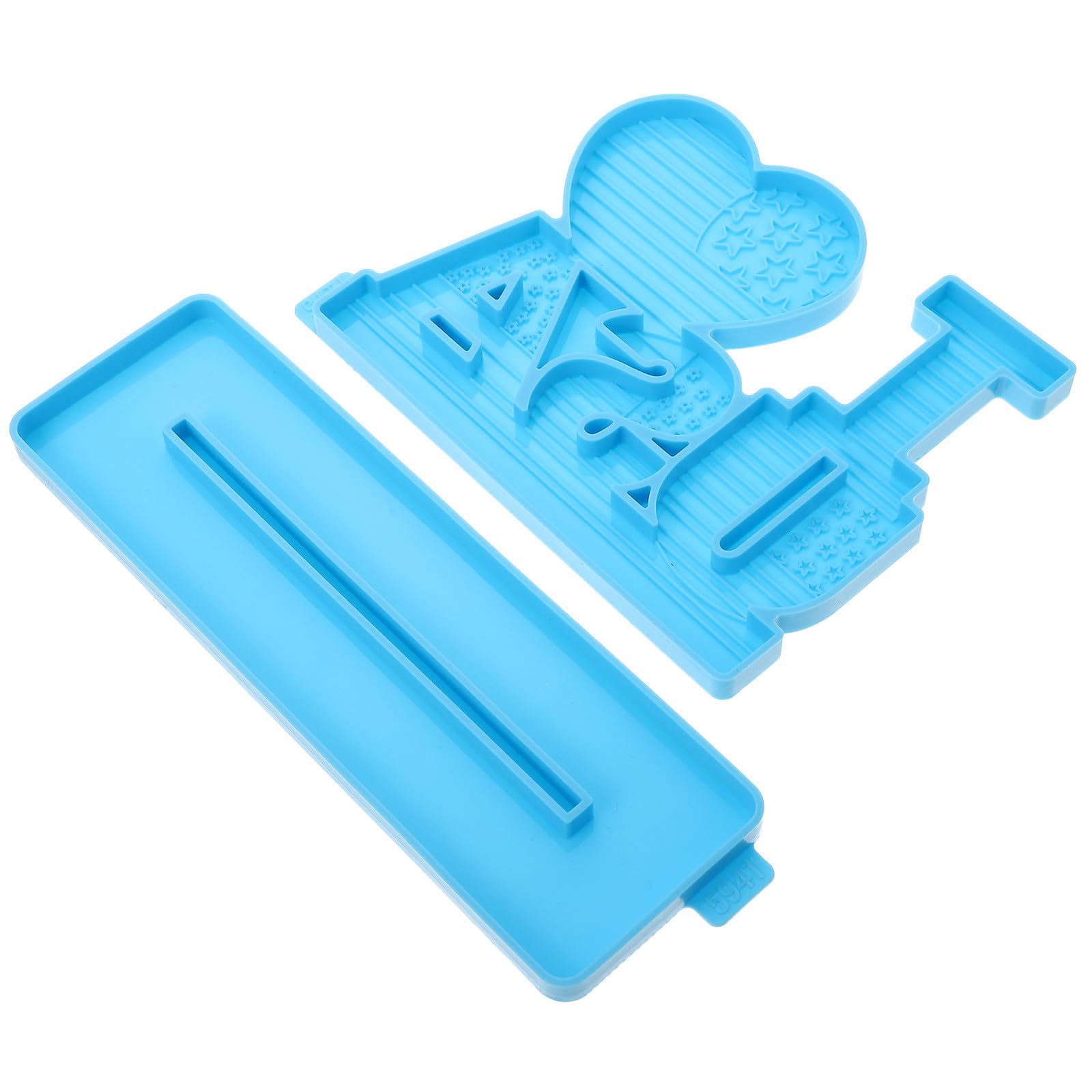 Tofficu 4 Set Stampo Epossidico Bandiera Decorazioni Diurne Per Il Dell'indipendenza Bandiere Bande Elastiche Stampo in Silicone Fai Da Te Stampo Fai Da Te Blue 2 Pezzi * 4