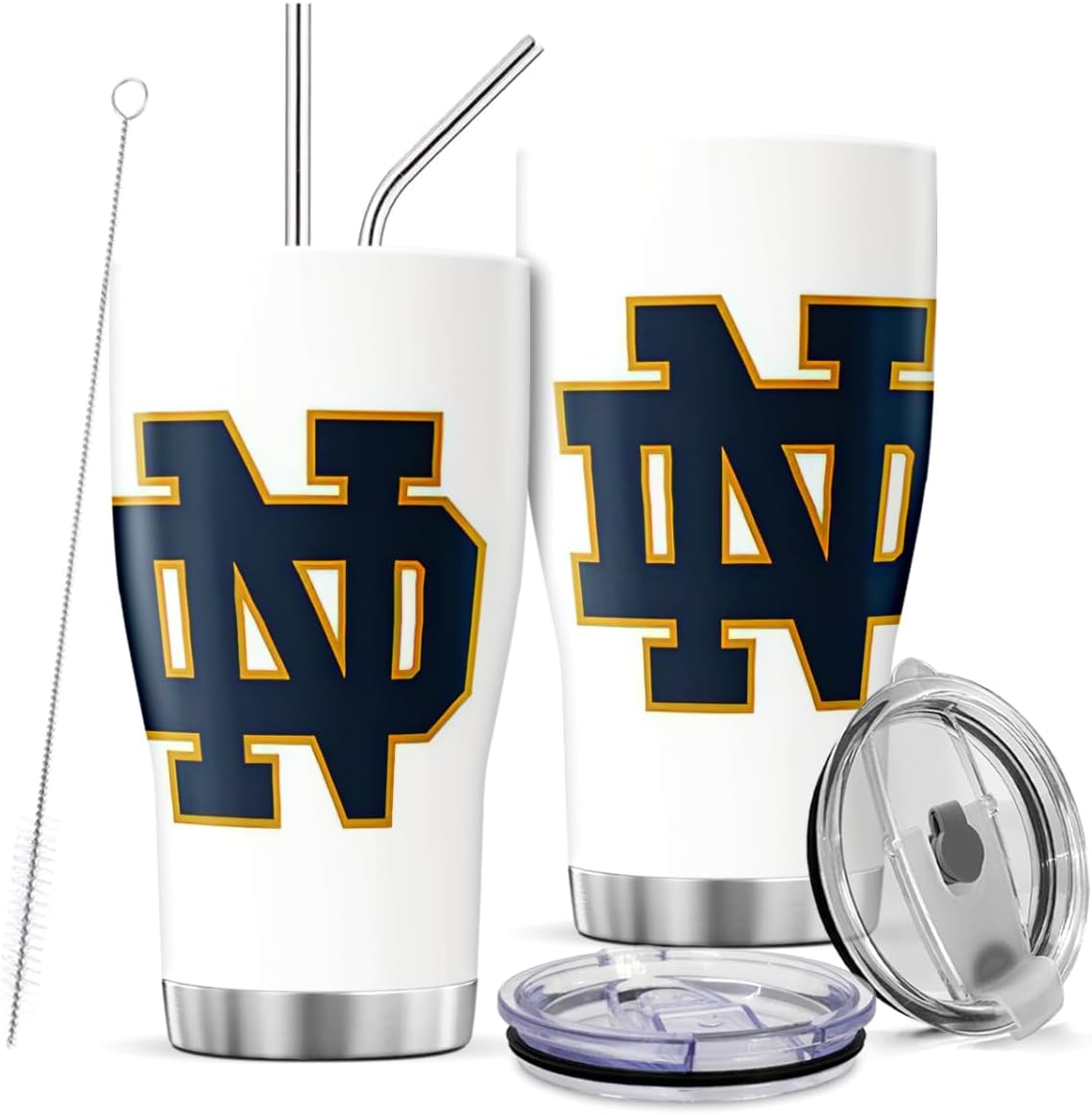 Tumbler 30 Oz Notre Stainless Dame Insulated Nd Steel with Lid and Straw Coffee