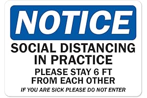 Vinyl COVID-19 Notice Sign for Health & Safety in Various Settings