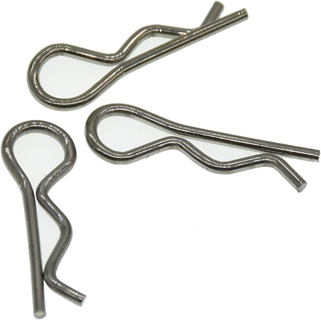 Locking Pin Pin Fasteners Stainless Steel R-Shaped Spring Split clamp pin 1.2mm 1.8mm 2mm 3mm 4mm Fastener, Used for car Repair Fasteners commonly Used in Life (Length : M2 50 SS(10PCS)) ( Size : M1.8