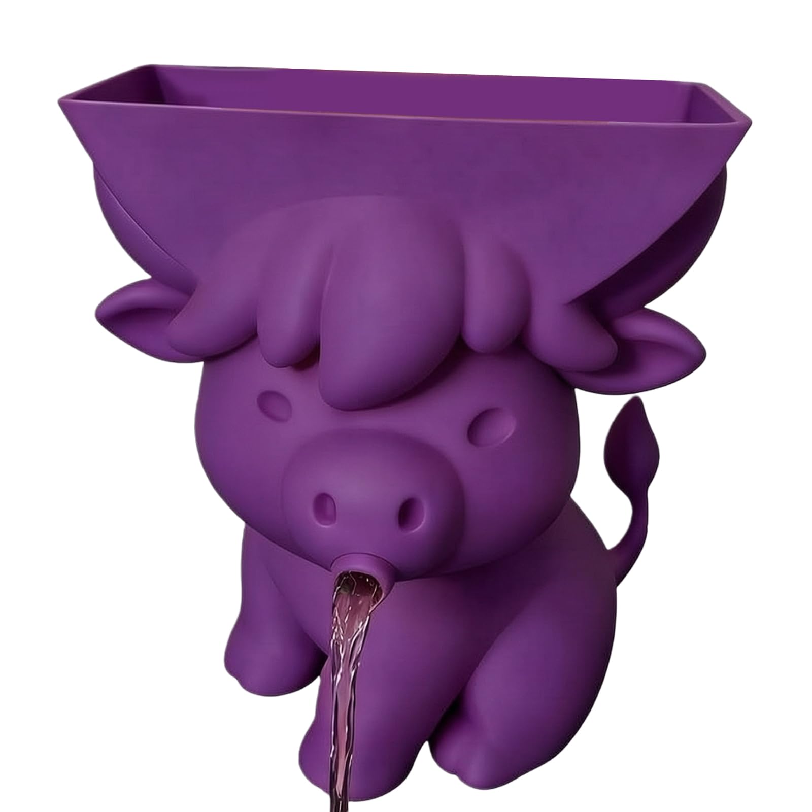 Introti Highland Cow Kitchen Sponge Holder with Drainage Sponge Drying Holder Sink Caddy Organizer for Kitchen Bathroom Counter Home Apartment Decor (Purple)