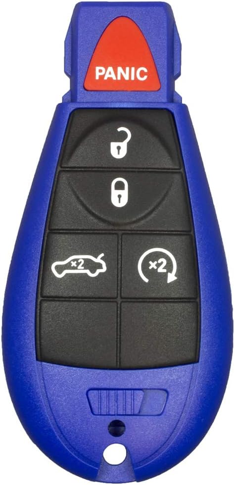 1 New Blue Keyless Entry Remote Start 4 Buttons Car Key Fob Fobik M3N5WY783X, IYZ-C01C for 300 Challenger Charger Durango Jeep Grand Cherokee