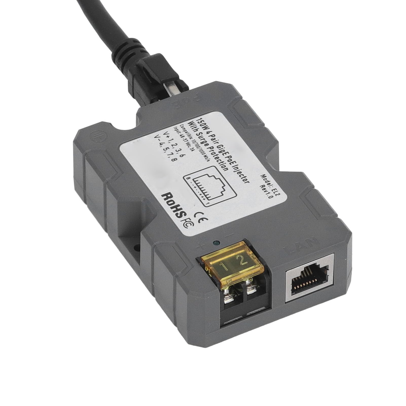 Keenso Zasilacz PoE 150W z przetwornicą DC-DC, 48V, 1 Sztuka, do Kamer IP