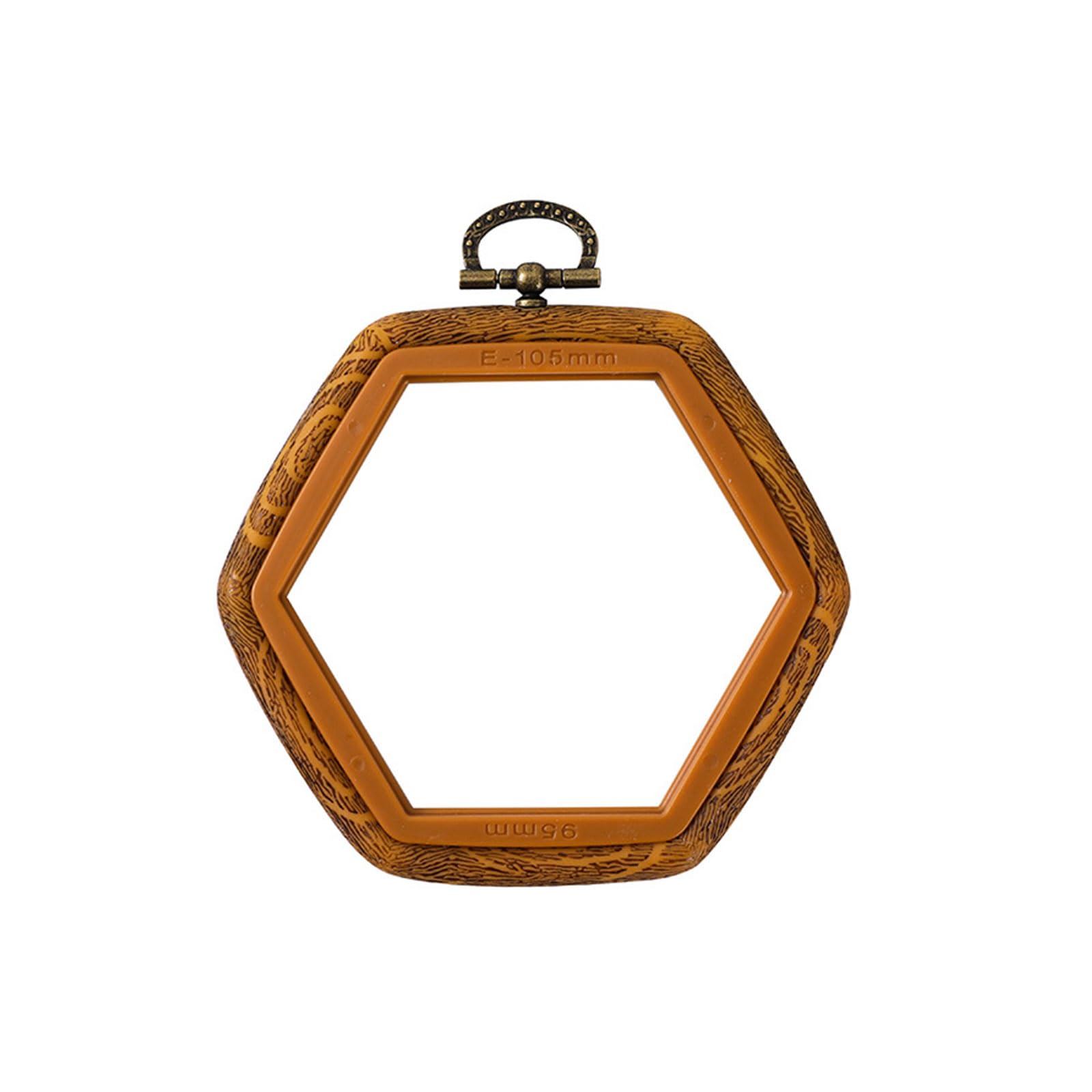 NEWFT Hexagonal Embroidery Hoop Stitching Hoop Imitated Wood Display Frame Embroidery Enhances Visual Appeal