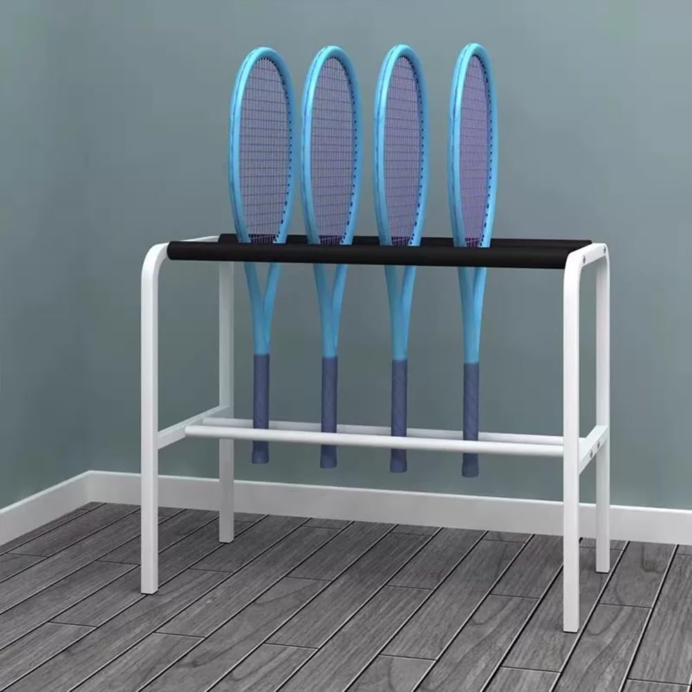 Estante De Almacenamiento De Raquetas De Tenis De Alta Resistencia con Acolchado De Espuma; Soporte De Exhibición De Raquetas De Bádminton, Adecuado para Gimnasios, Escuelas