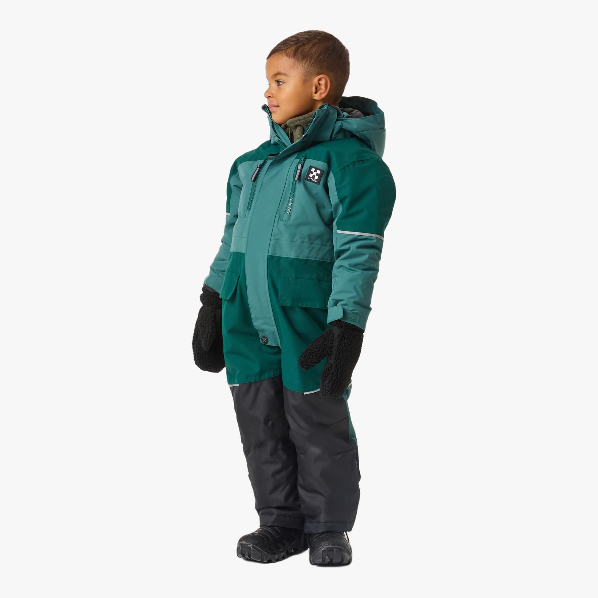 X-trail Winter Overall Combinaison d'Hiver Mixte Enfant avec Capuche Amovible, Imperméable 10000mm, Pare-Neige Ajustable