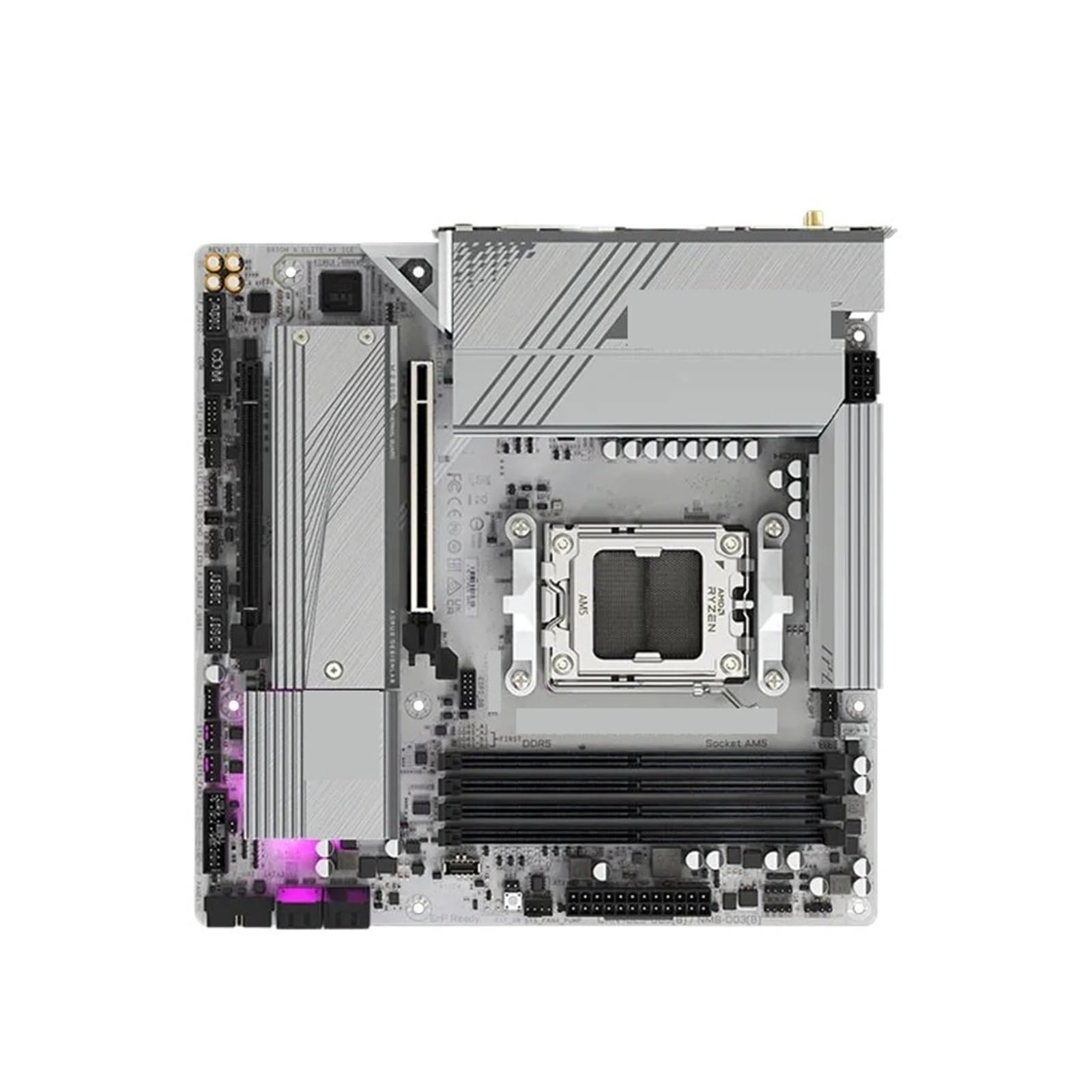 Carte mère B650M AX Ice ATX B650 DDR5, 192 go, 8000 (OC) MHz, M.2, Wi-FI 6E, Prise AM5