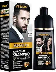 Tonalizador de Cabelo Formula Natural Sem Amonia Escurecedor Veinira 400ml Preto