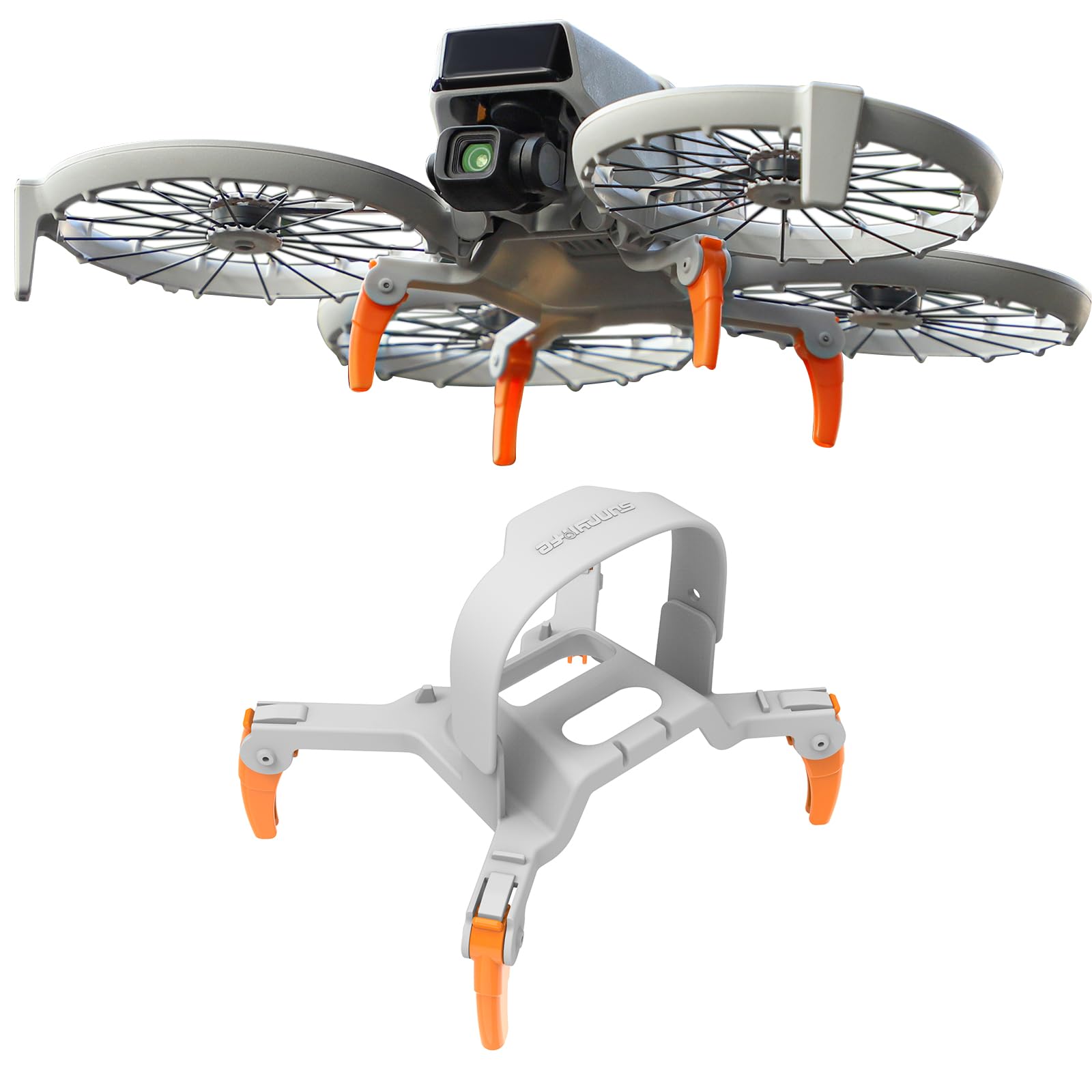 DJI Flip Drone Landing Gear, Orange, Foldable Extension Legs, 30mm Height Increase, Protection for DJI Flip Drone Body and Gimbal Camera