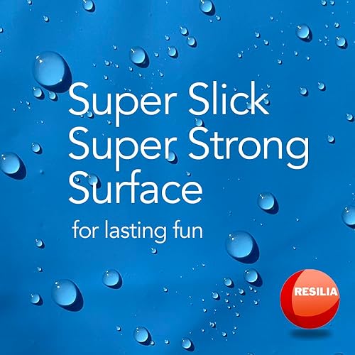 Miniatura 4 de Resilia - Tobogán acuático de césped súper deslizante XL, 20 pies de largo x 6 pies de ancho, para adultos y adolescentes, color azul polvo con