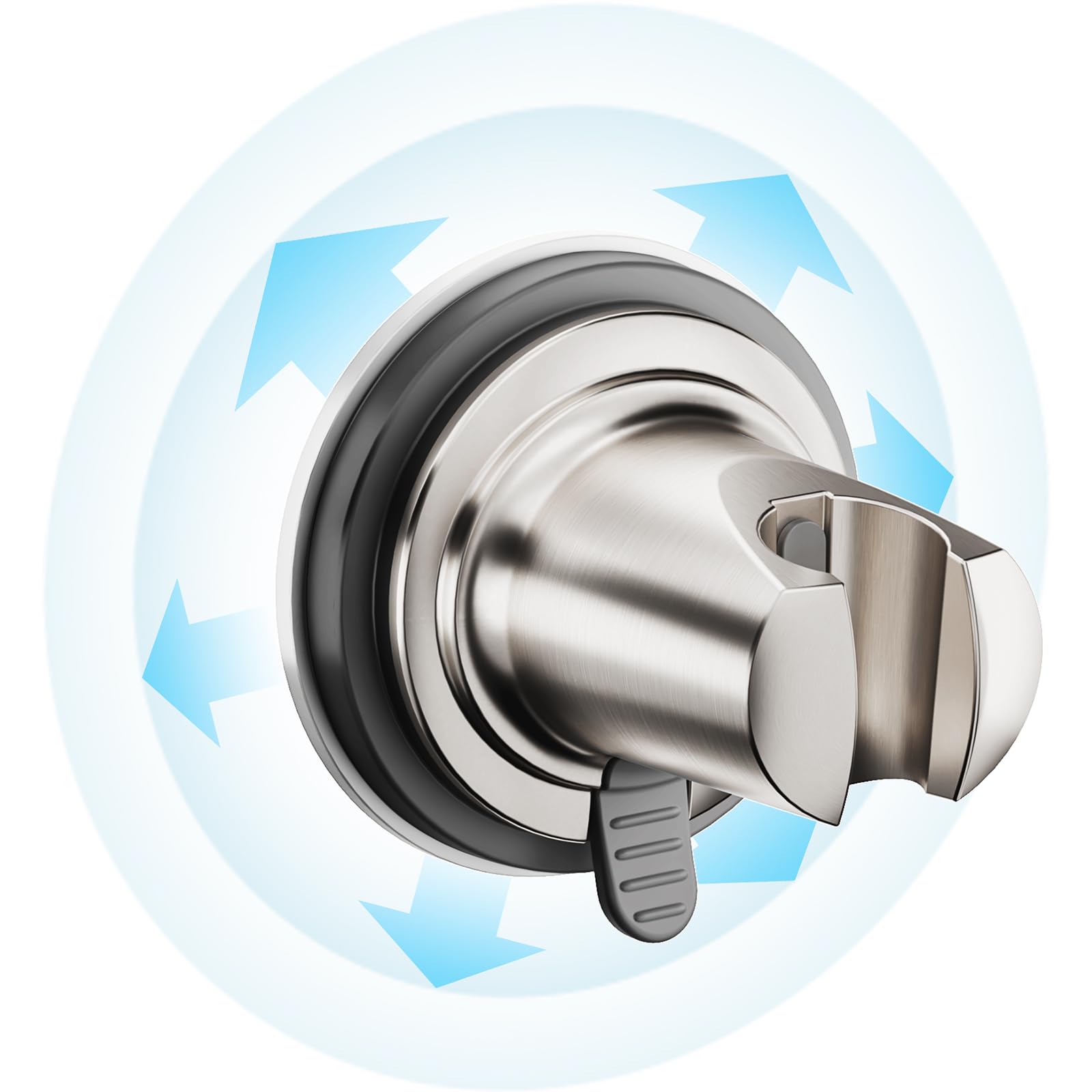 SINGSUO Vacuum Suction Cup Shower Head Holder (1, Brushed Nickel)